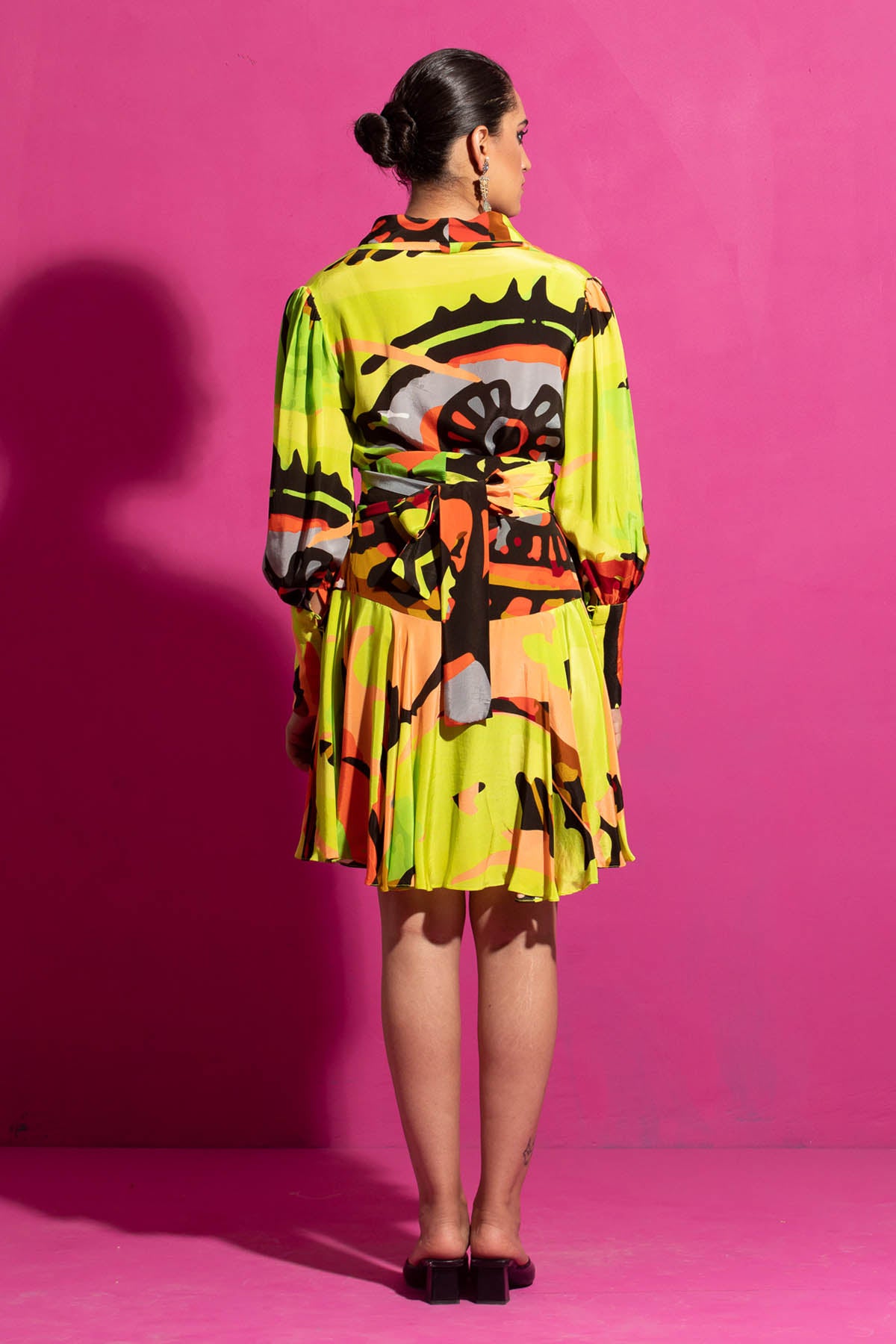 Abstract Printed Mini Dress