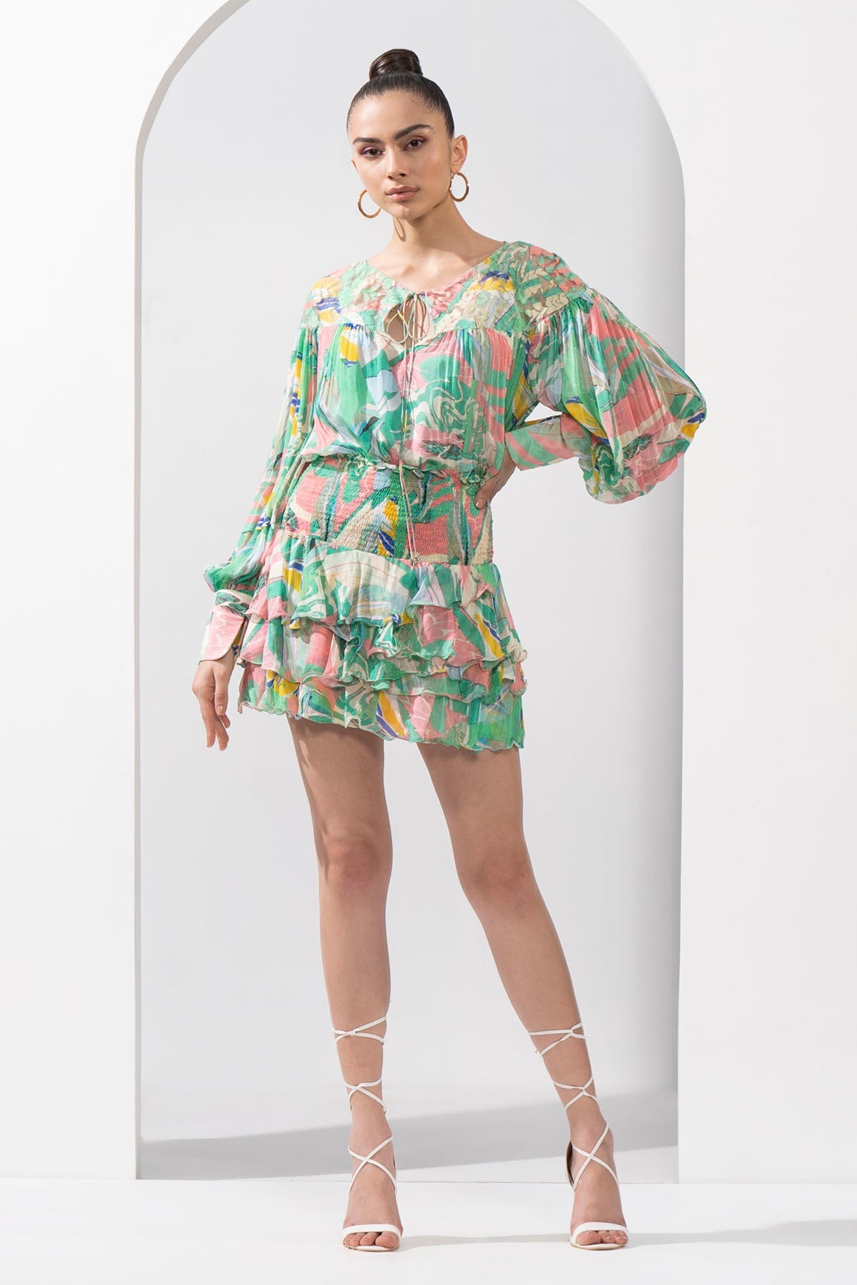 Buy Mint & Pink Coord Set by Mandira Wirk