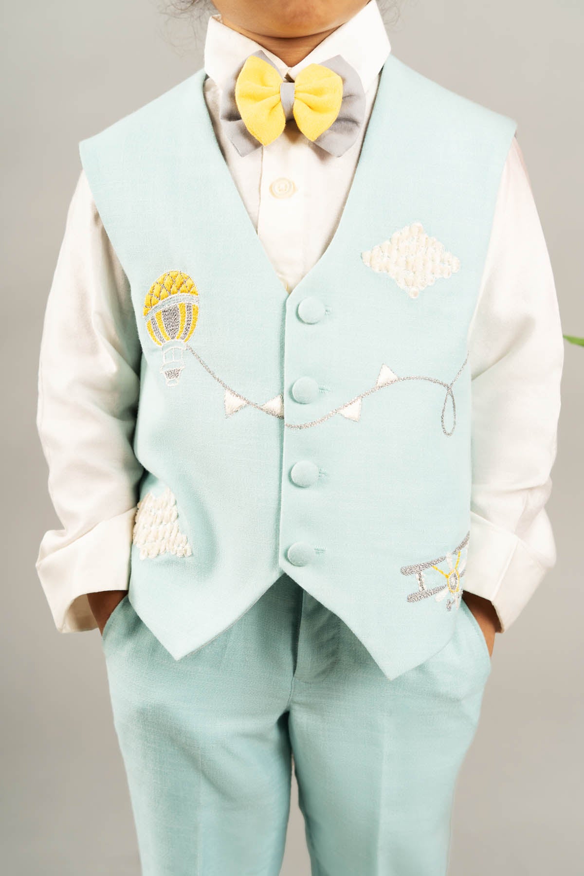 Airplane Embroidered Suit