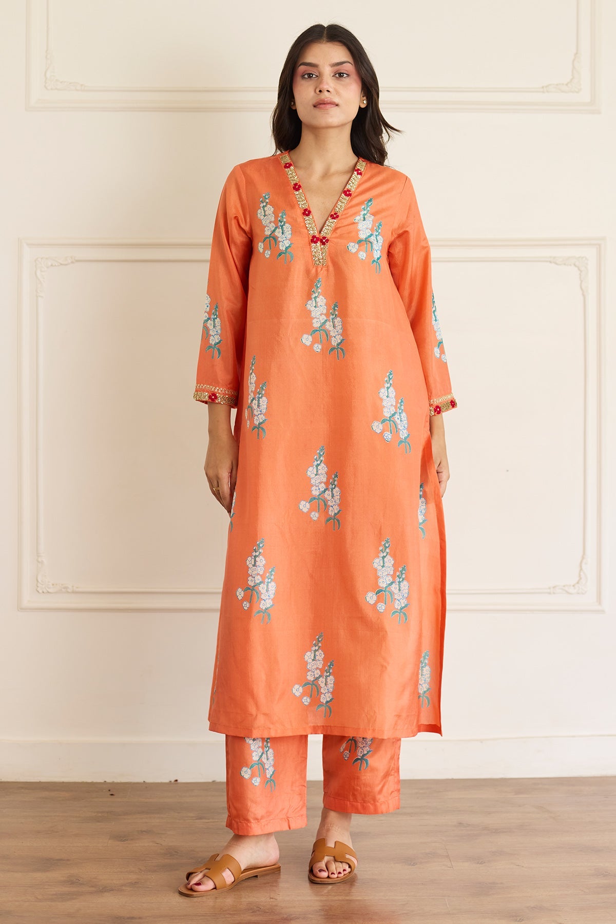 Buy Amber Block Print Kurta & Pant by Juanita For women Online at Scrollnshops