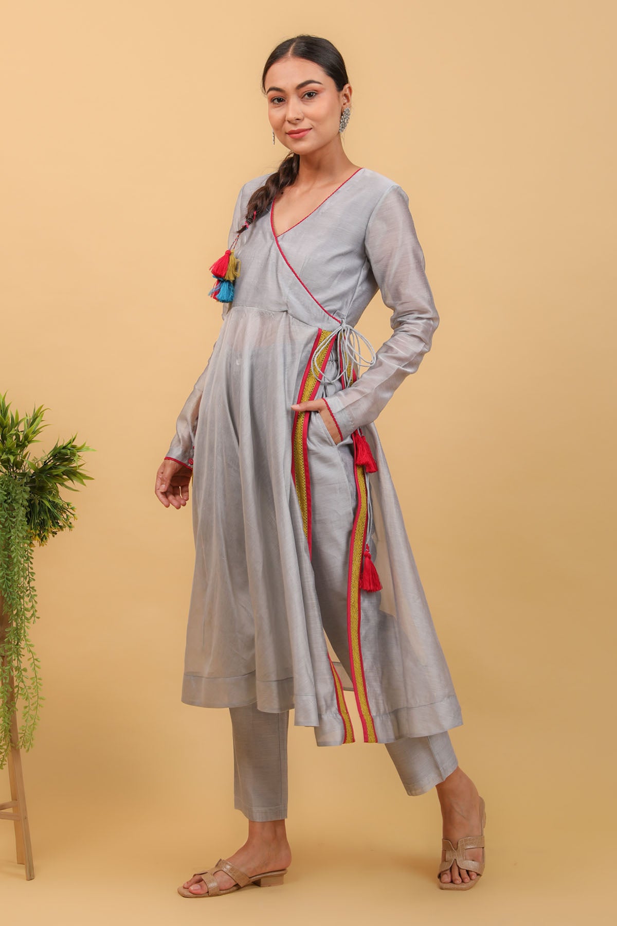 Angrakha Anarkali & Pant Set