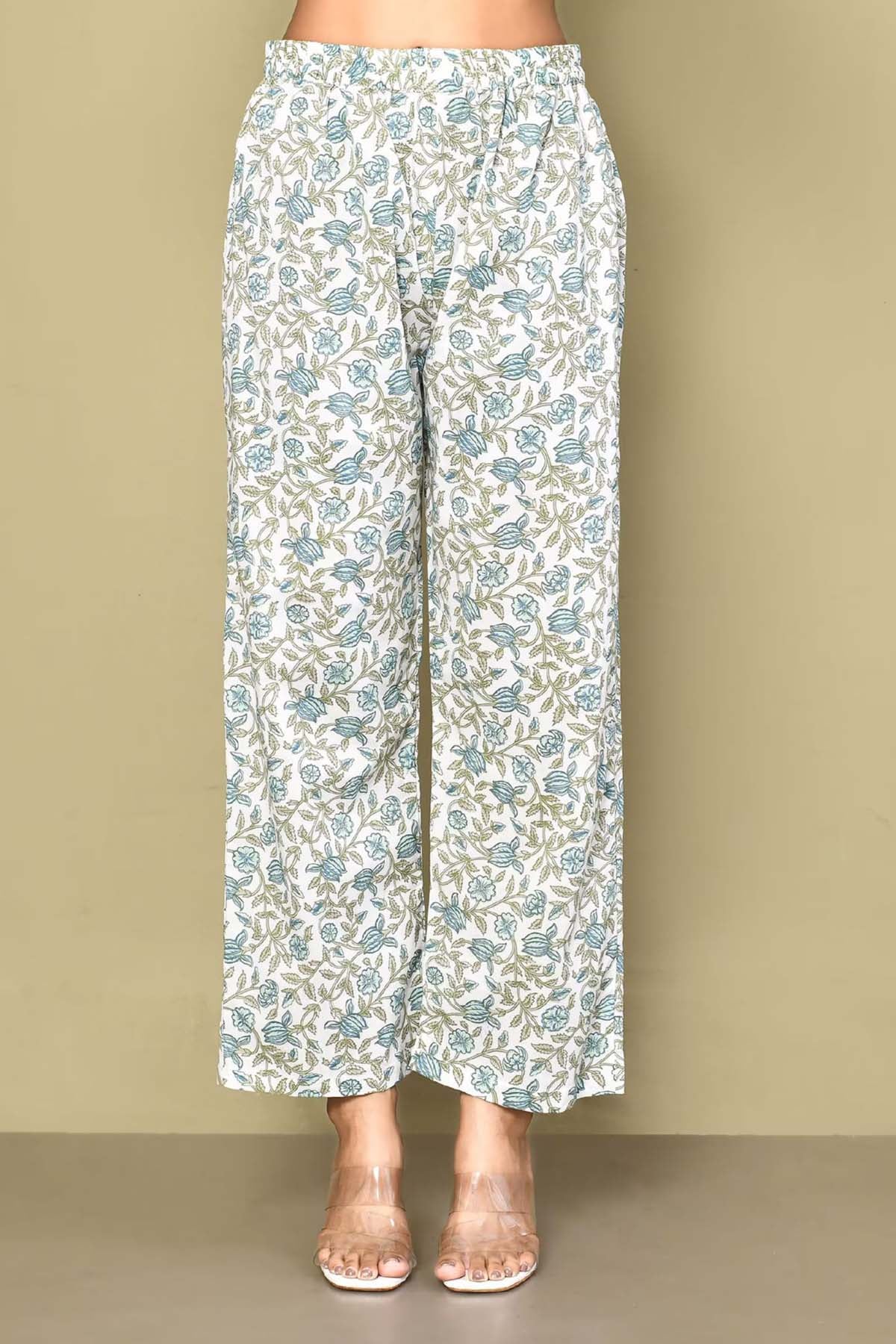 Angrakha Style Floral Kurta Set