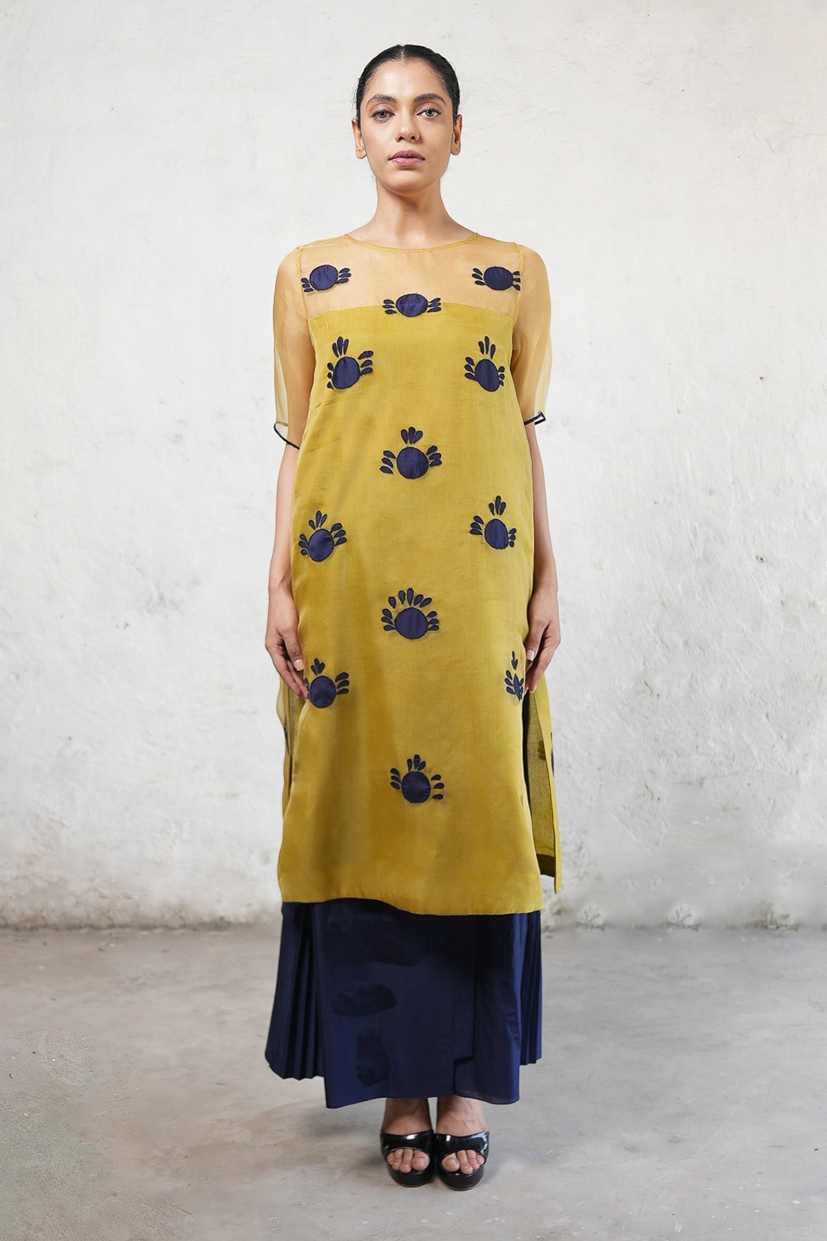 Buy Applique Work Kurta & Skirt by Saksham Neharicka for women online at ScrollnShops