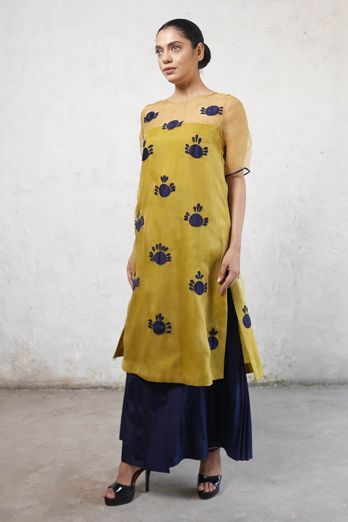 Applique Work Kurta & Skirt