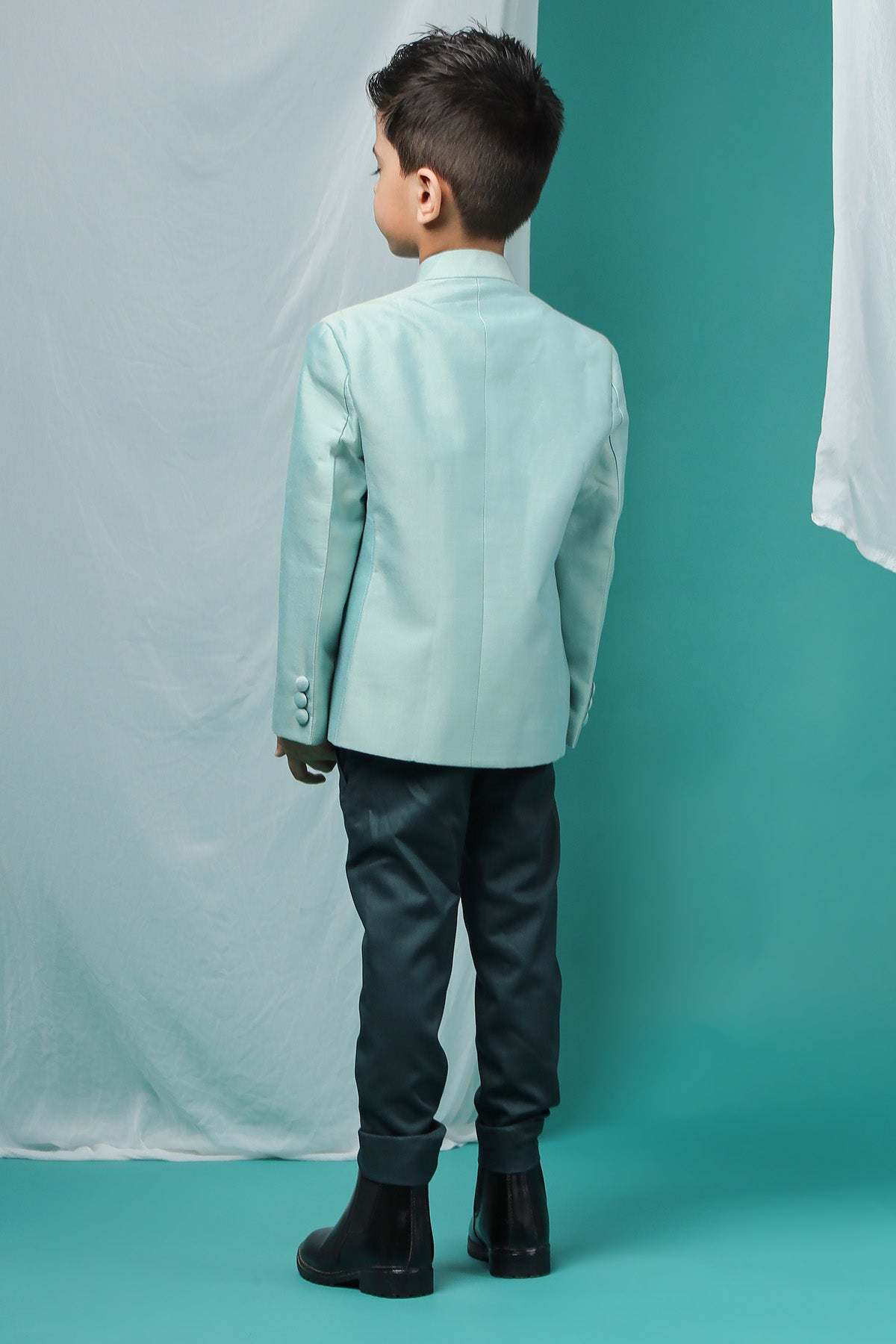 Aqua Green Embroidery Suit Set