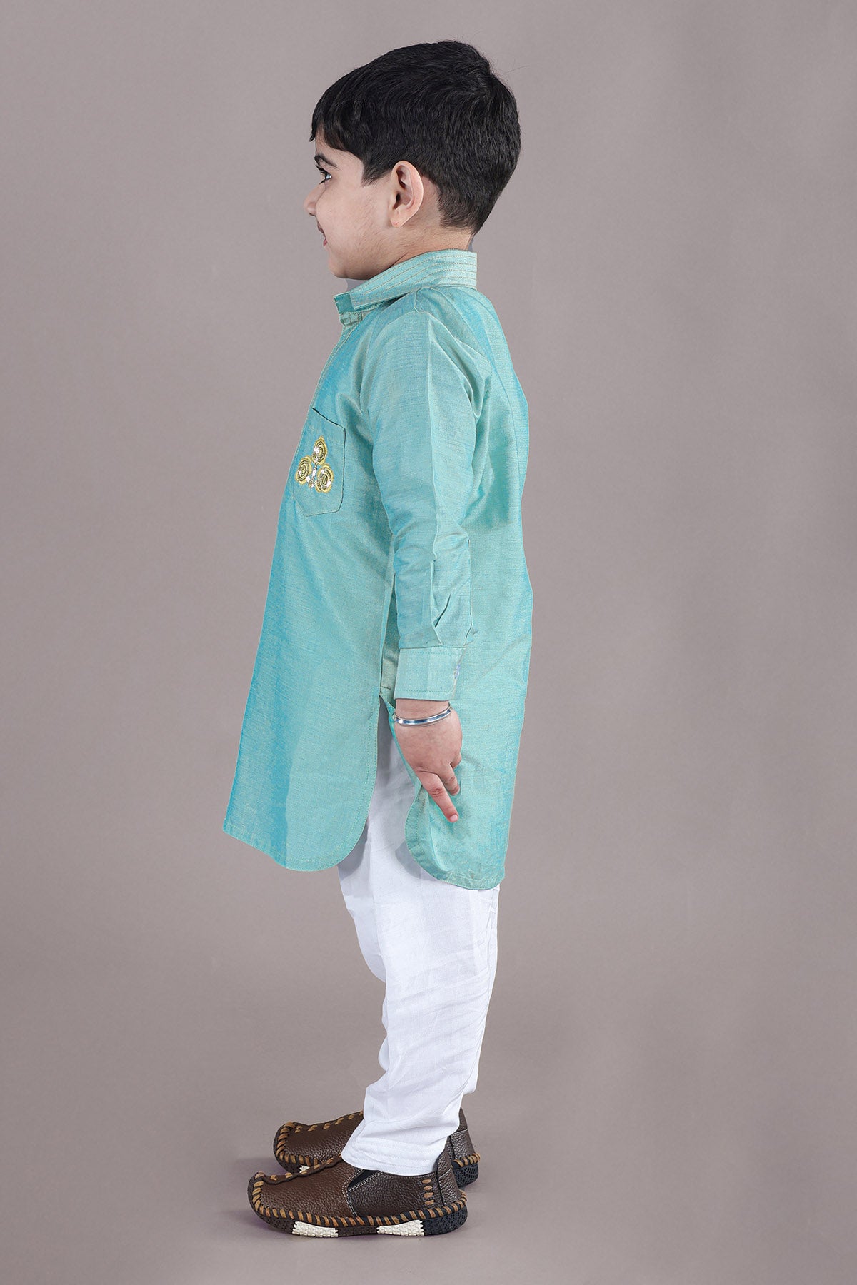Aqua Green Pathani Kurta Set