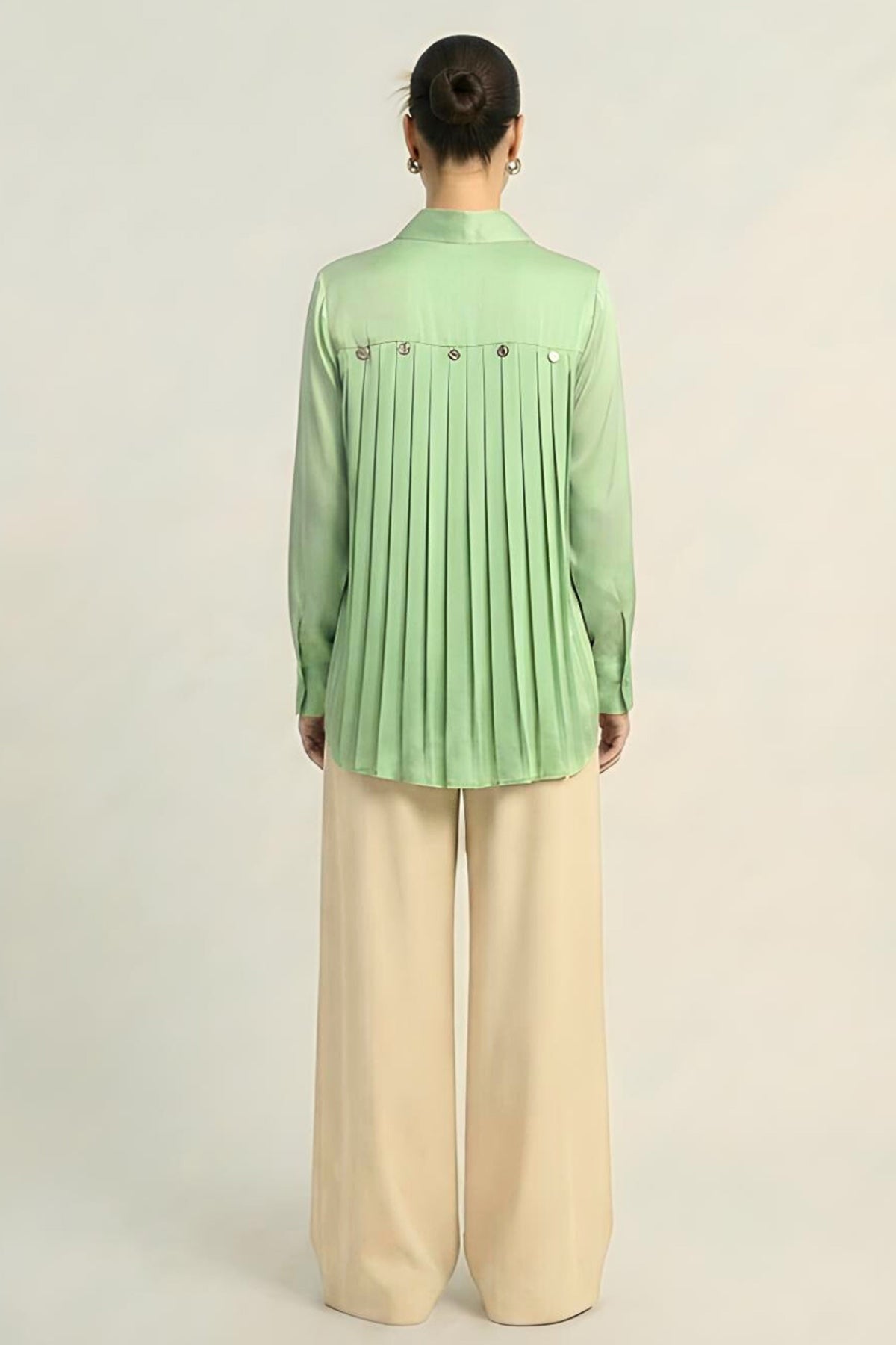Ash Green Bemberg Silk Shirt