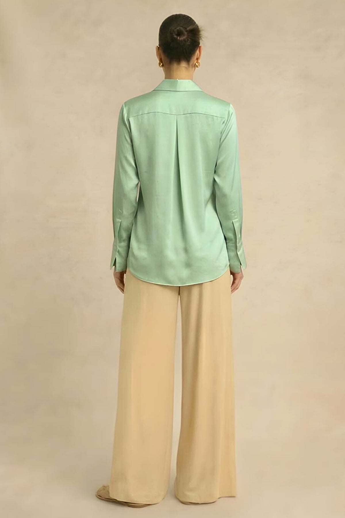 Ash Green Bemberg Wrap Shirt