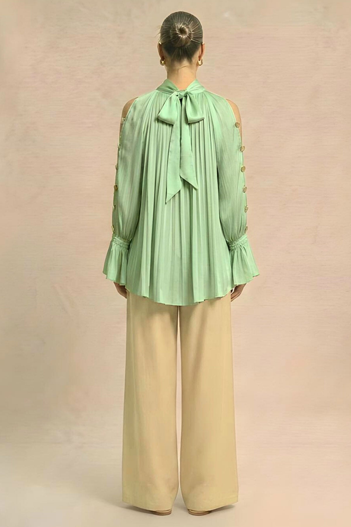 Ash Green Coin Detailing Top
