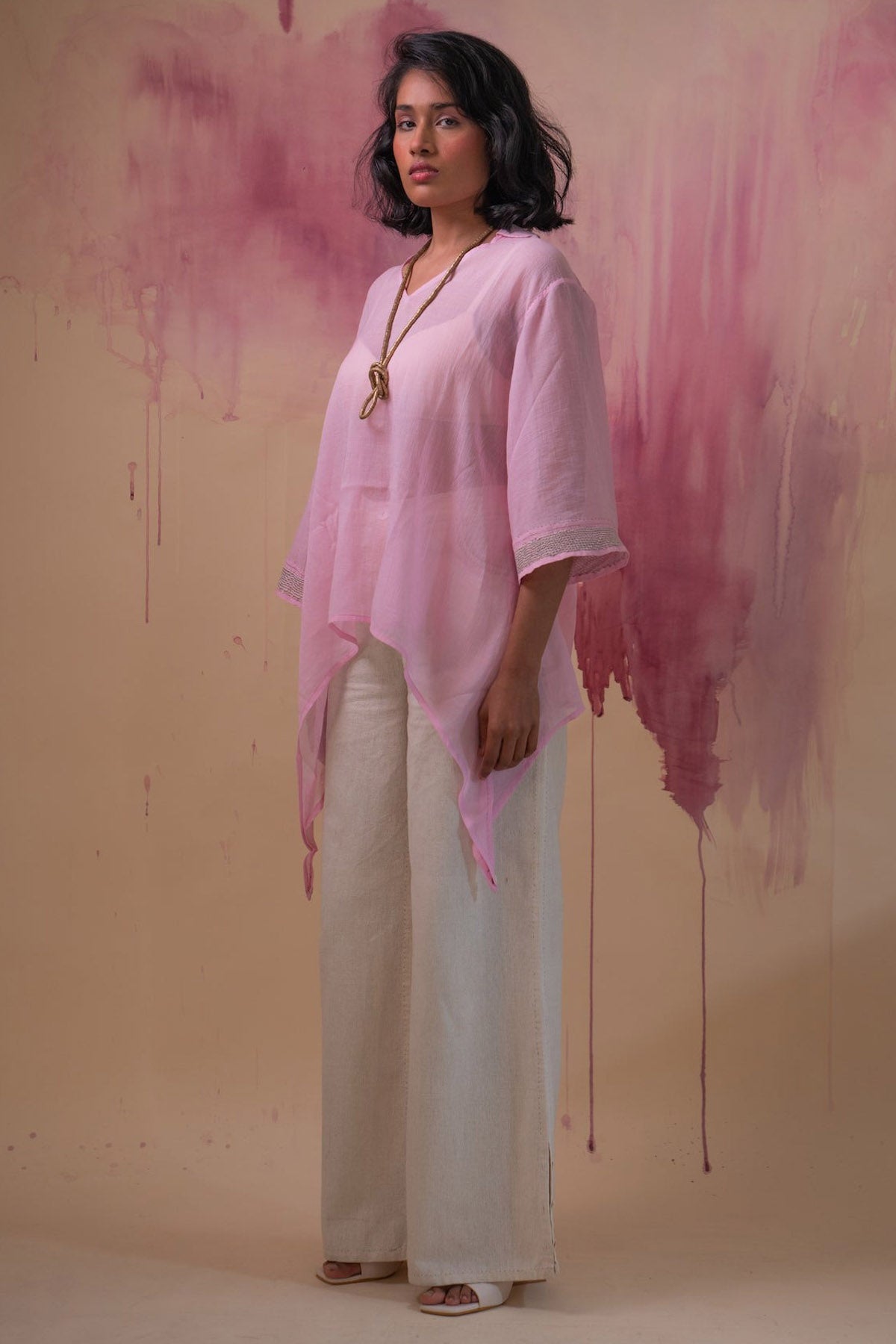 Asymmetric Cotton Top & Pants