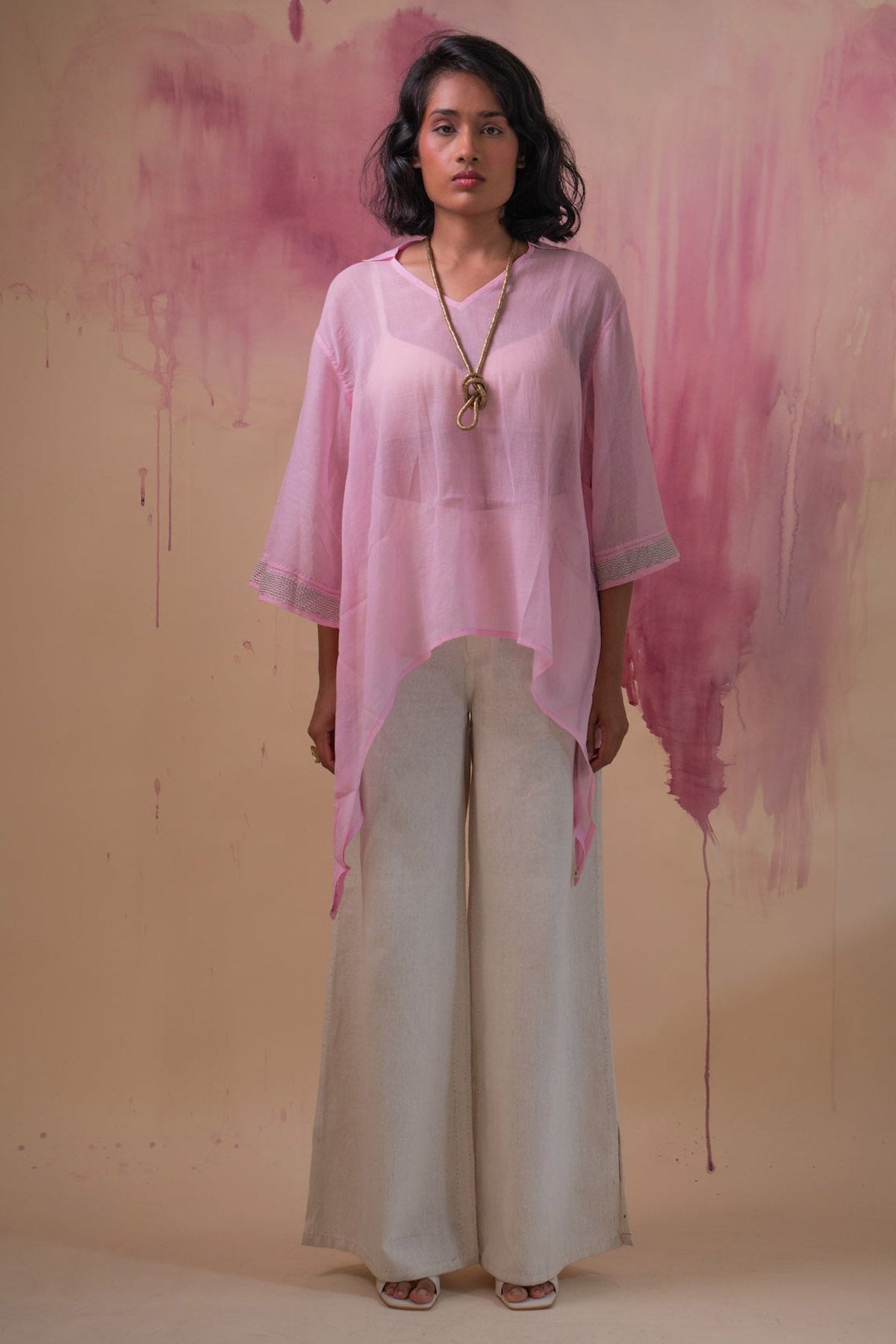 Asymmetric Cotton Top & Pants