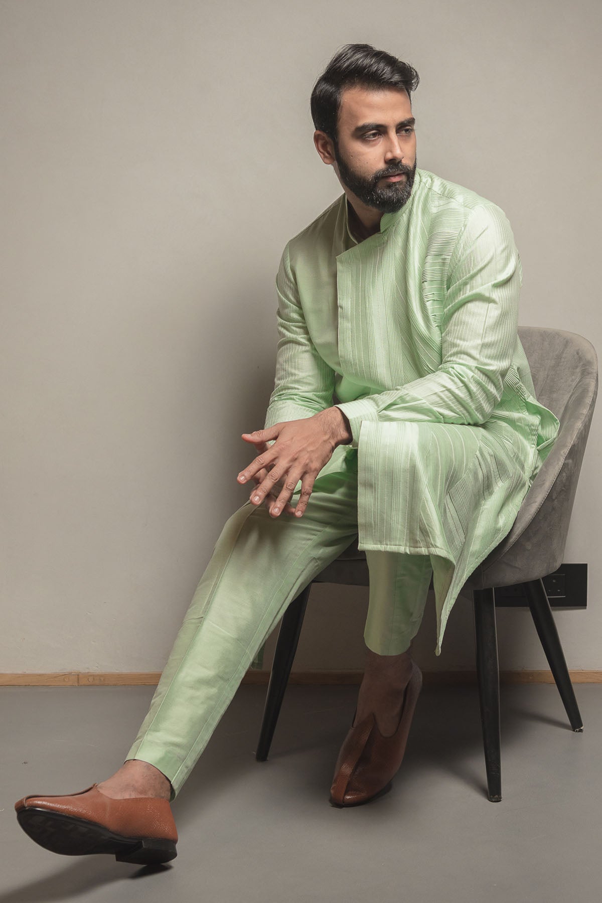 Asymmetric Layered Kurta Set