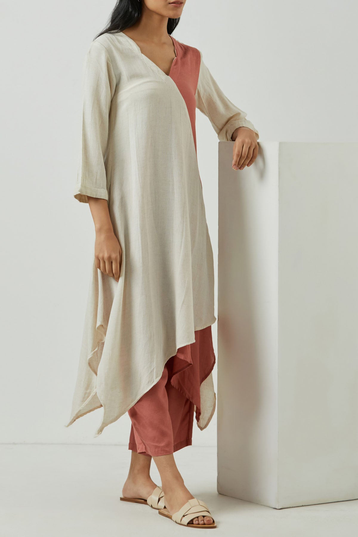 asymmetric tunic dress Bolding Stripes Asymmetric Mini Tunic Dress | ARTO
