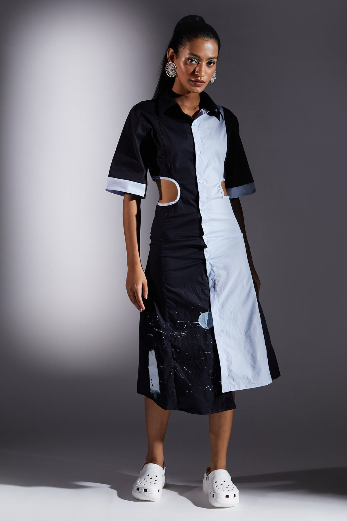 Asymmetric Two Tone Dress for women