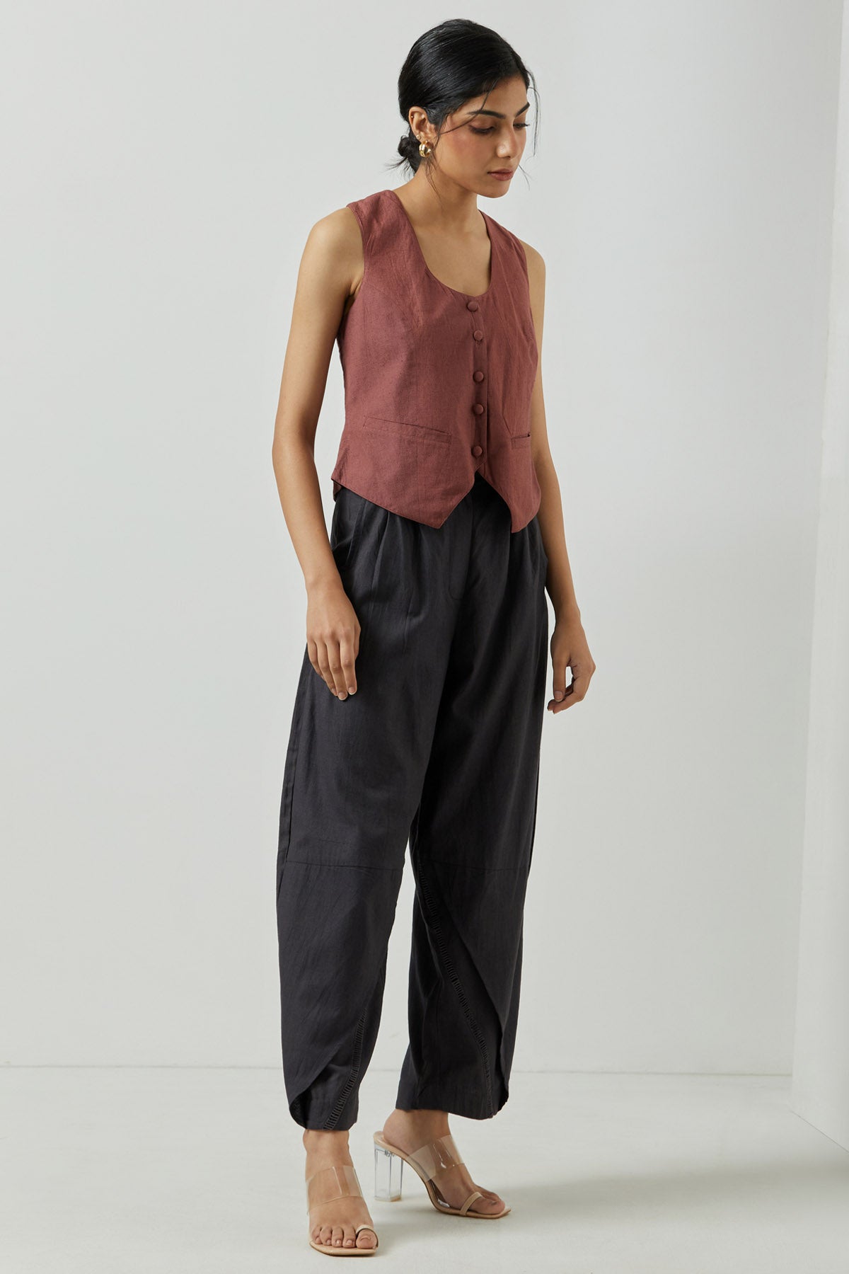 Asymmetrical Coat & Pant Set