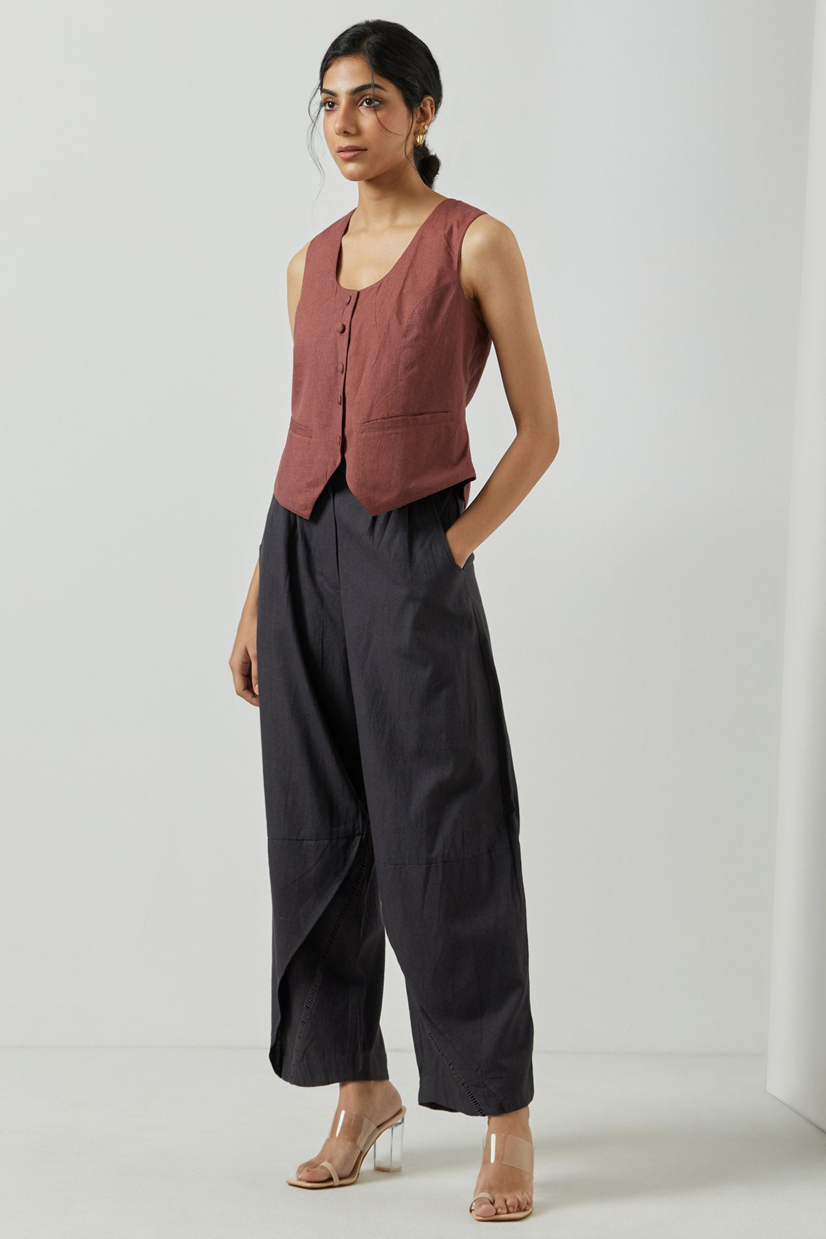 Asymmetrical Coat & Pant Set