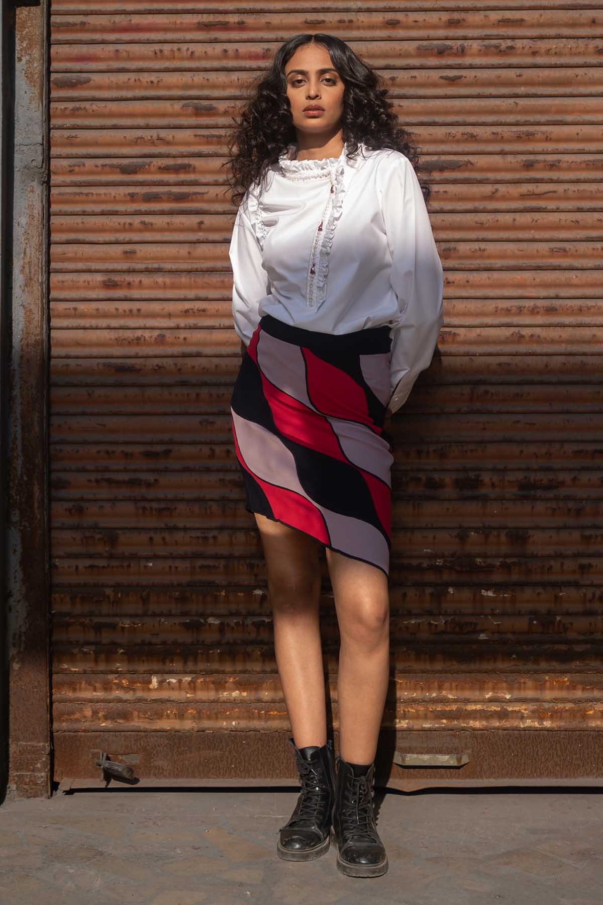 Asymmetrical Hem Skirt