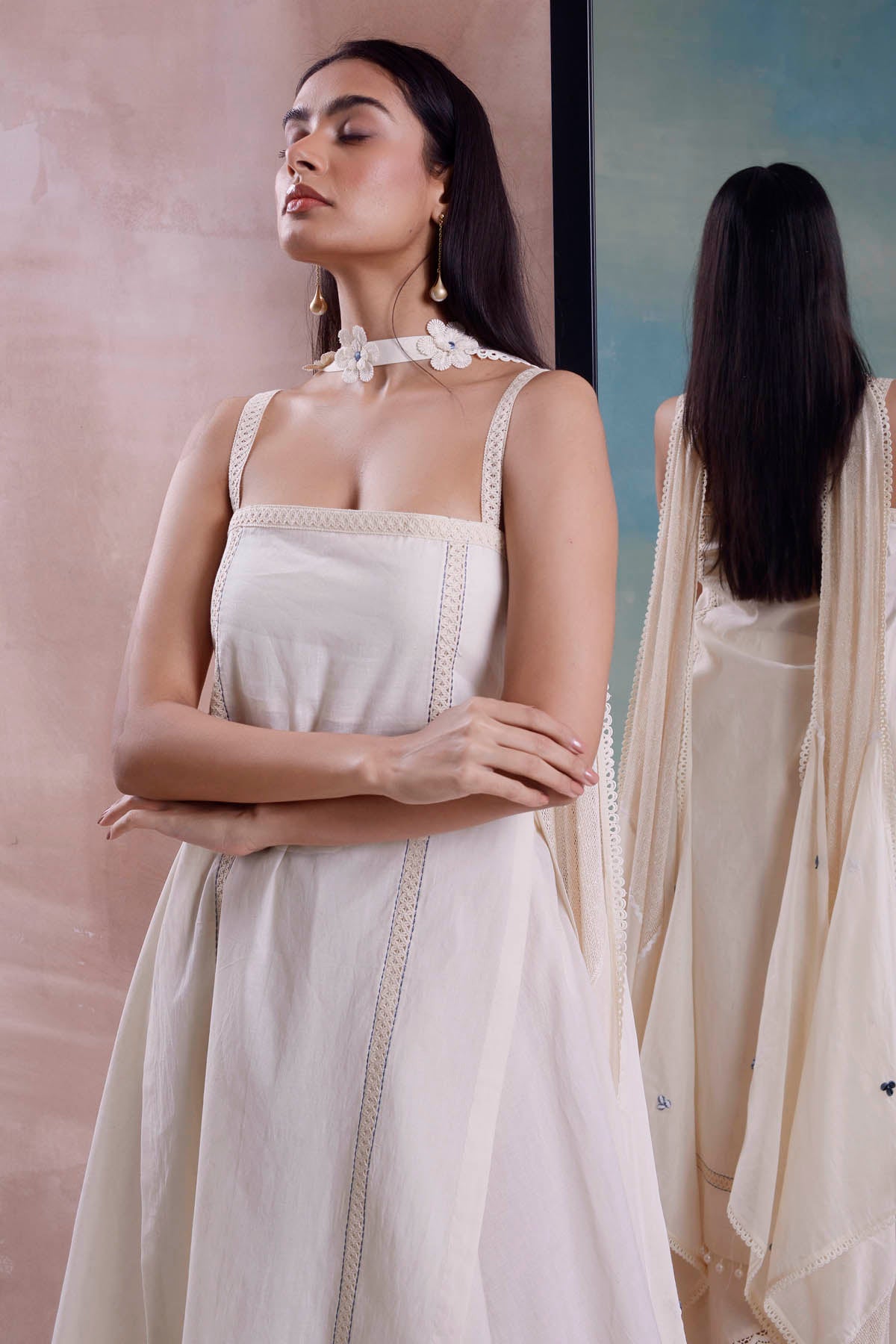 Asymmetrical Layered Kurta Set