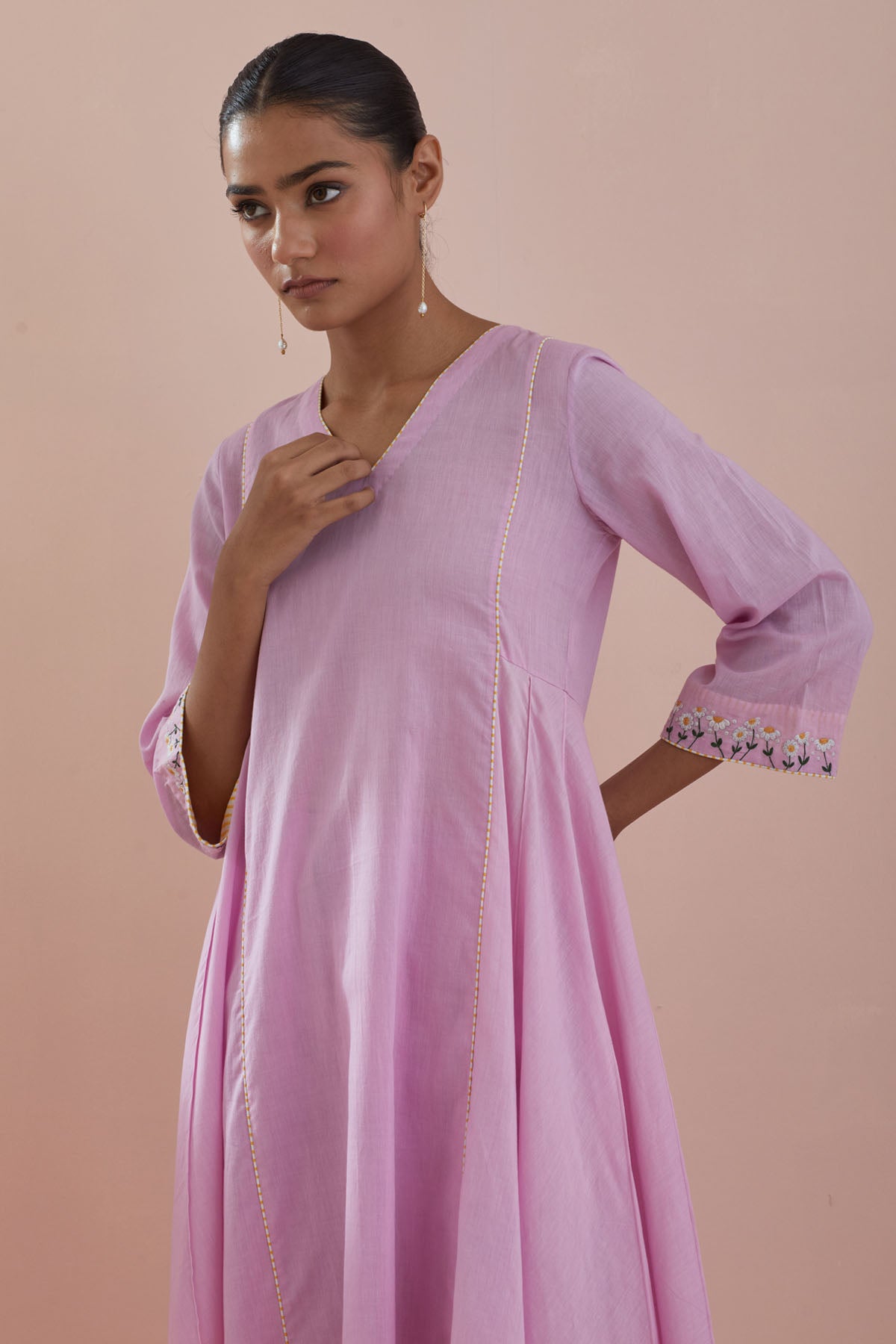 Asymmetrical Anarkali & Pants