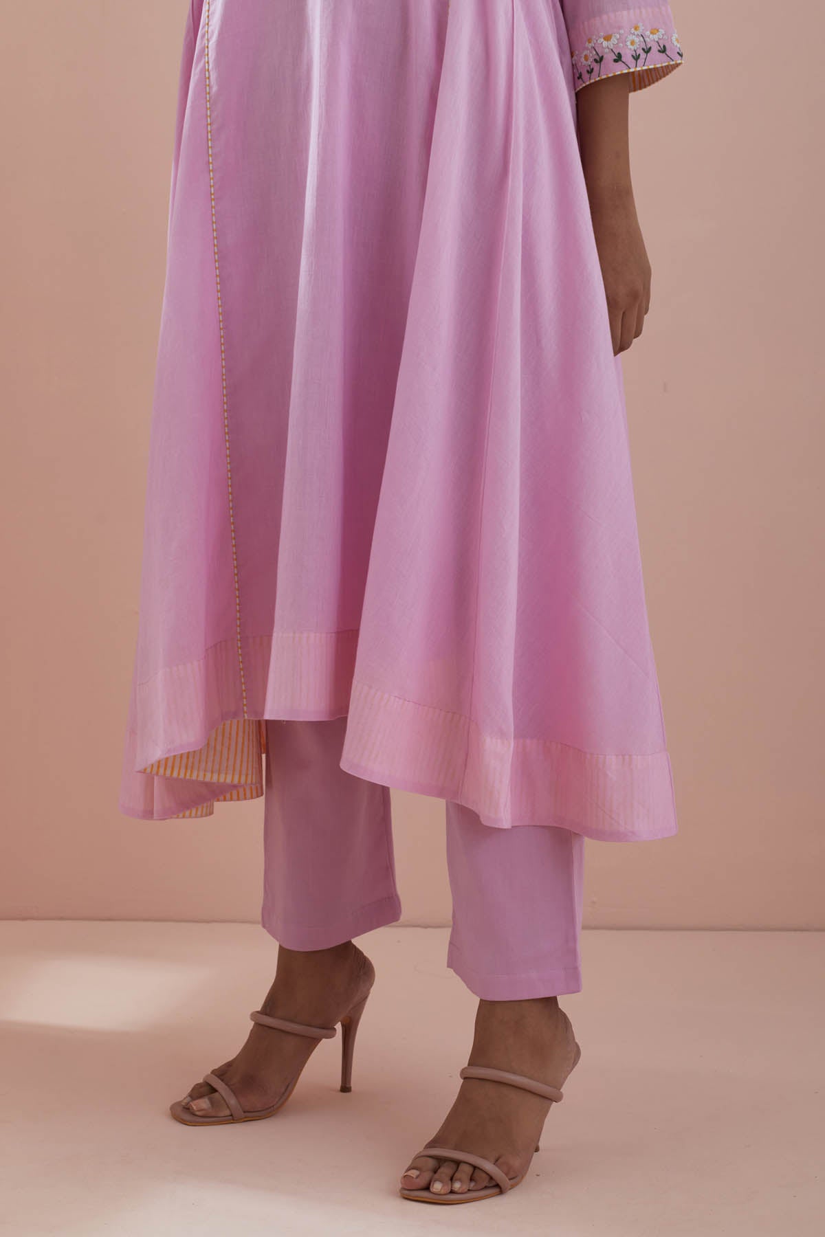 Asymmetrical Anarkali & Pants