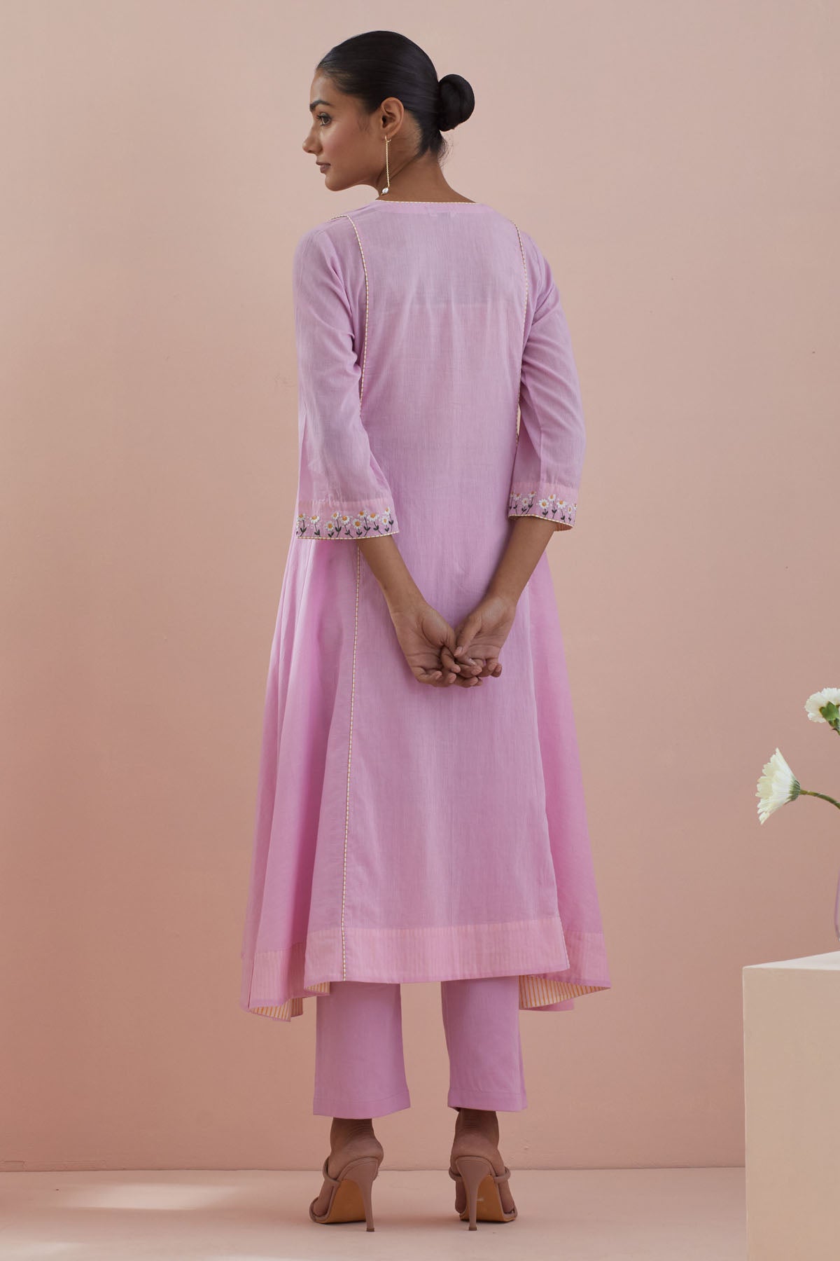 Asymmetrical Anarkali & Pants