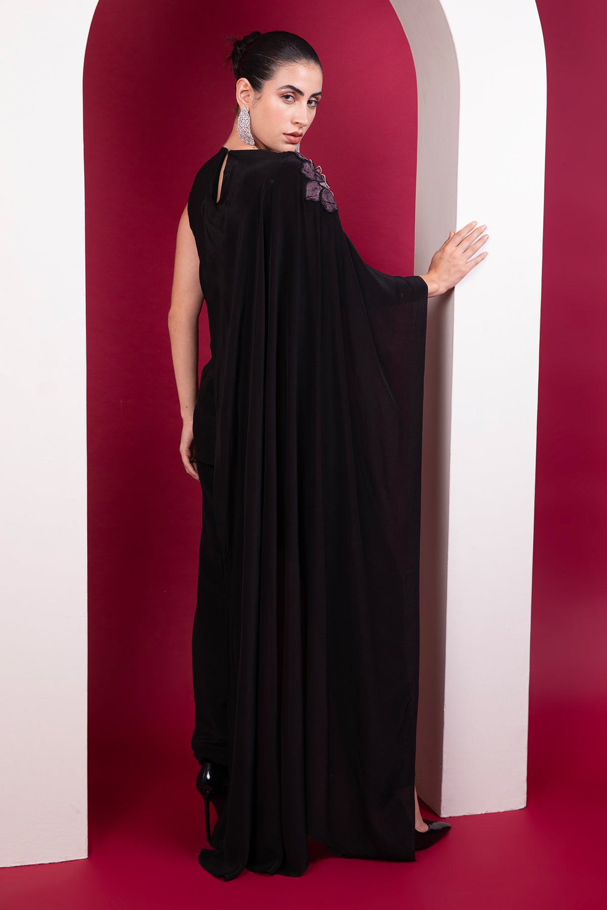 Asymmetrical Black Top & Pants