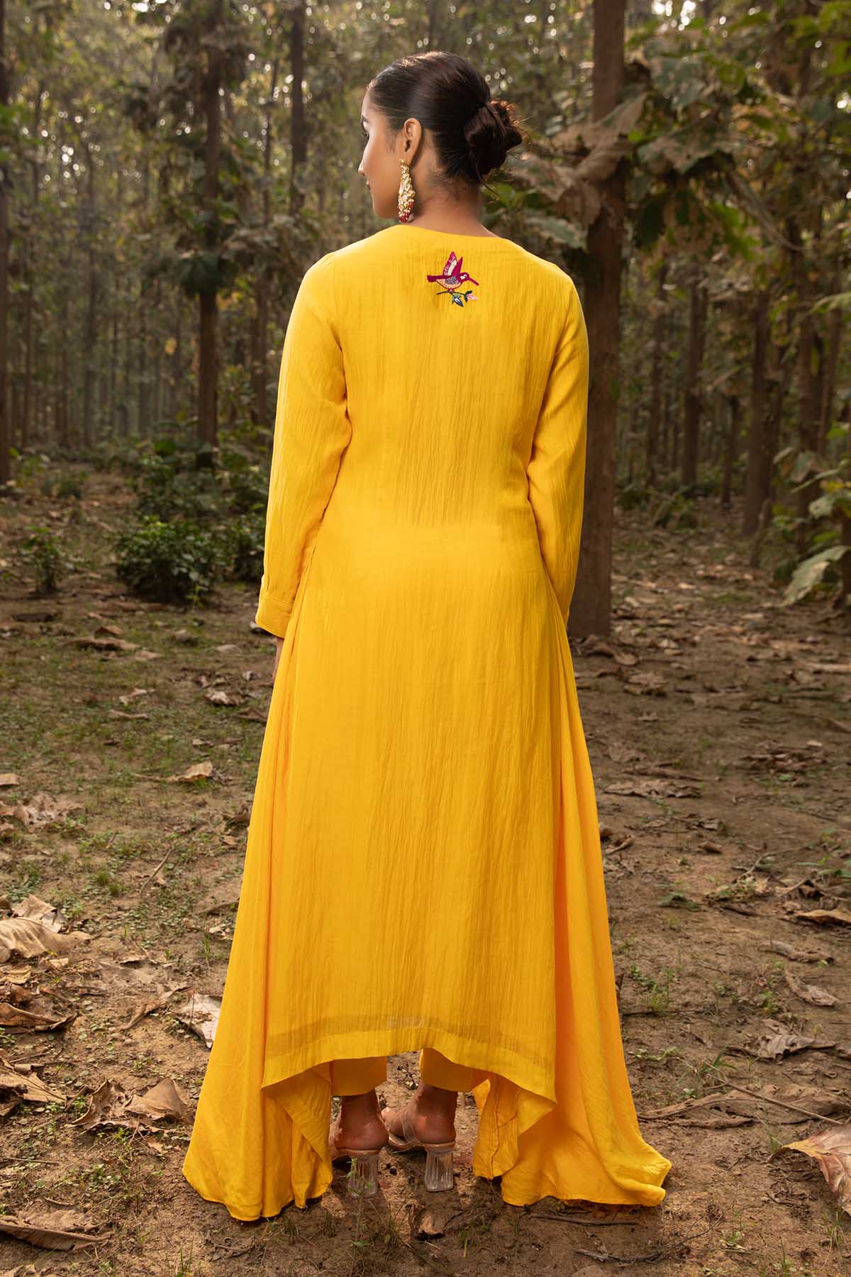 Asymmetrical Yellow Tunic Set