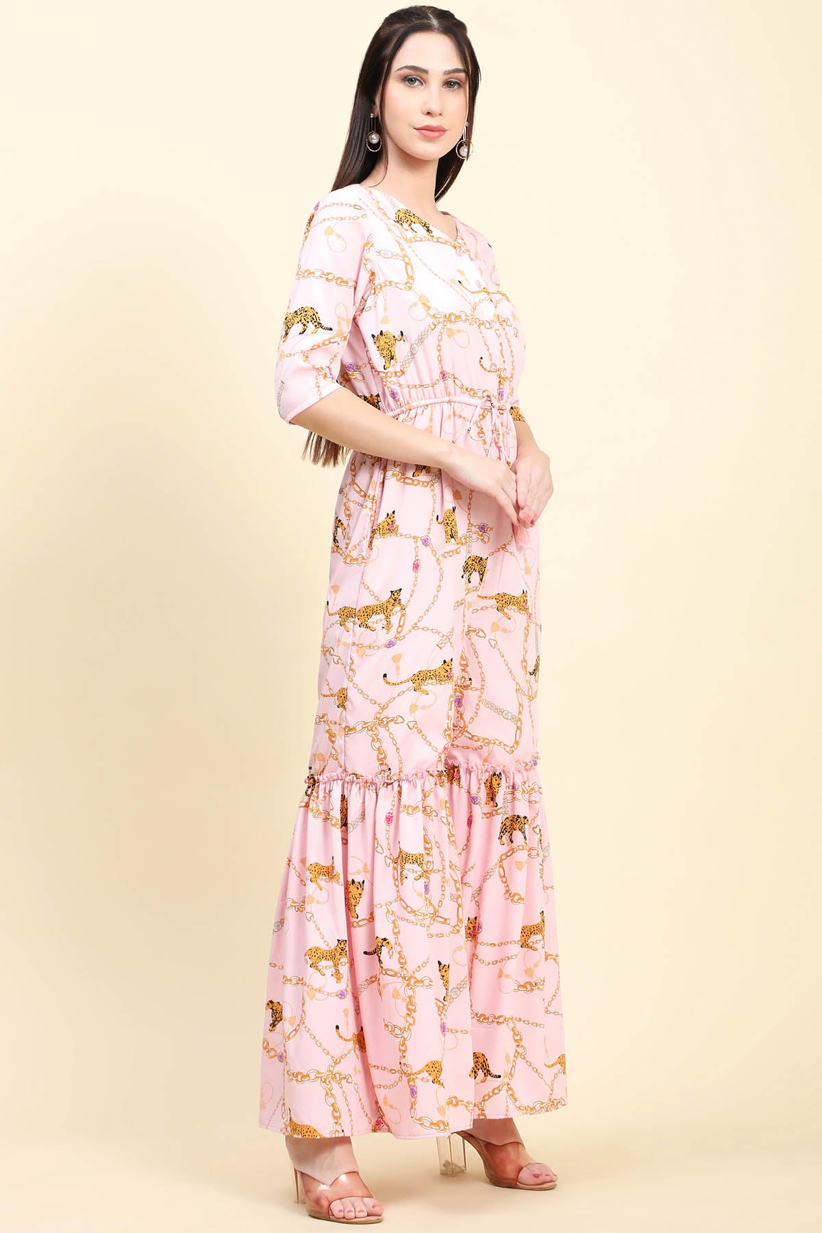 Baby Pink Crepe Jumpsuit