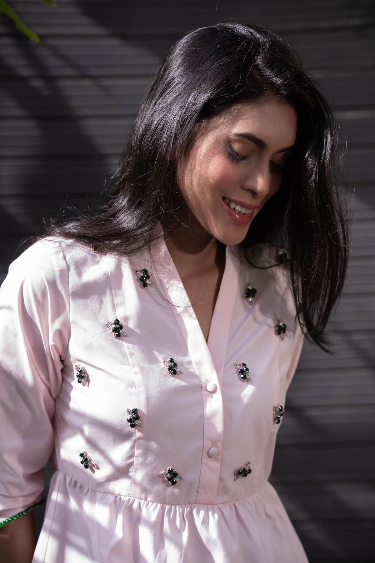 Baby Pink Embroidered Dress