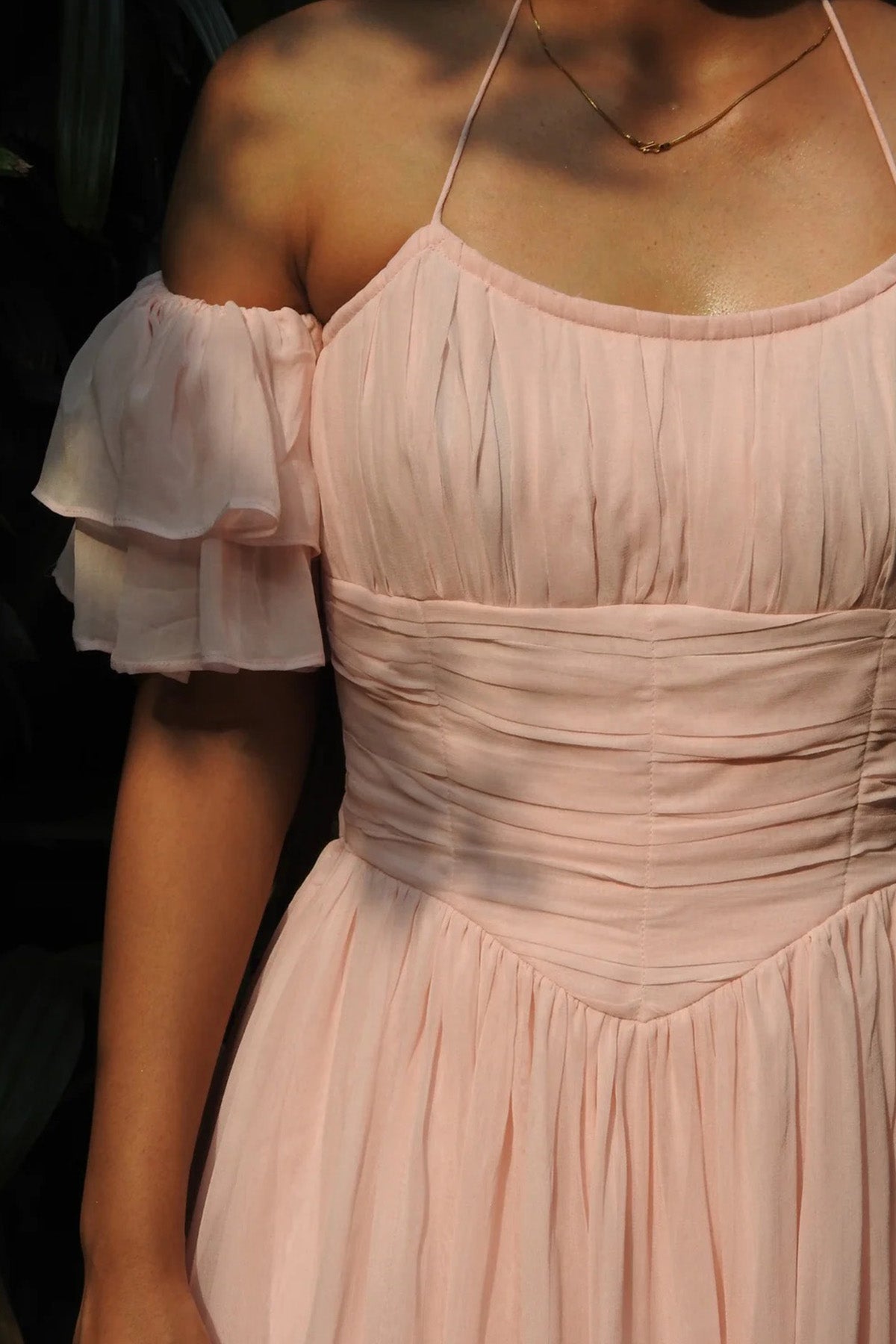 Baby Pink Layered Frill Dress