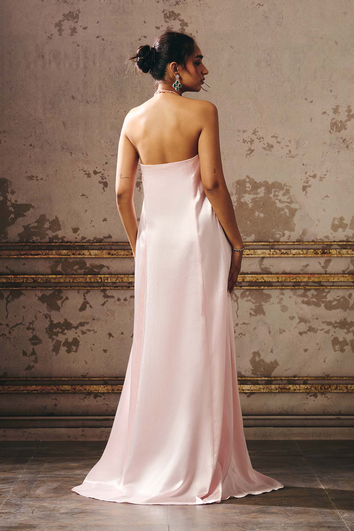 Baby Pink Mashroo Trapeze Gown