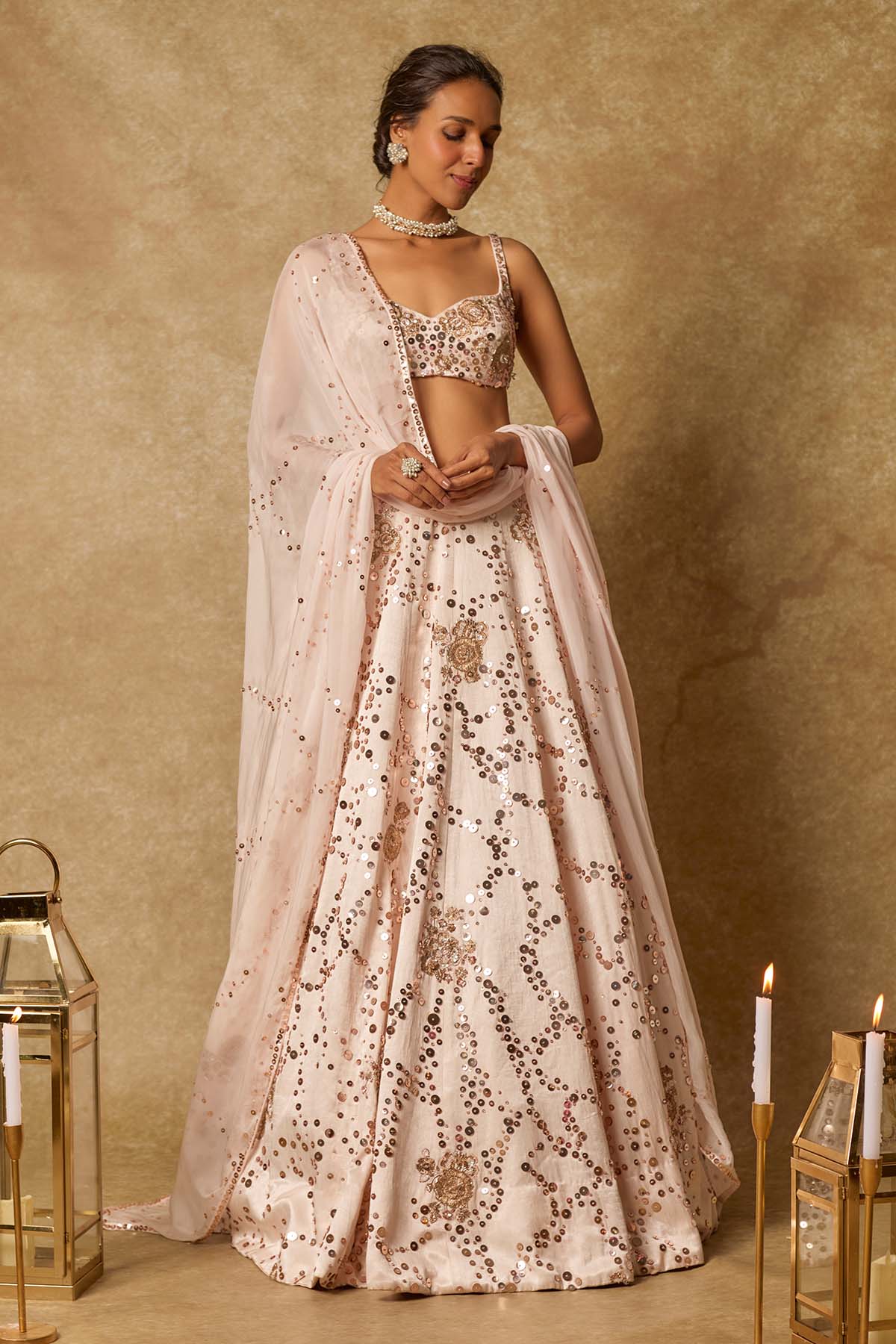 Baby Pink Thread Lehenga Set