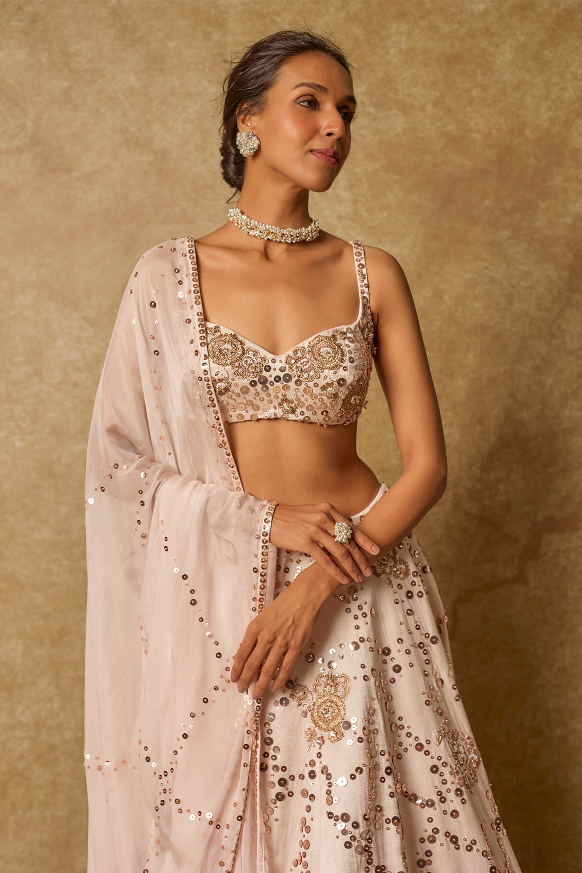 Baby Pink Thread Lehenga Set