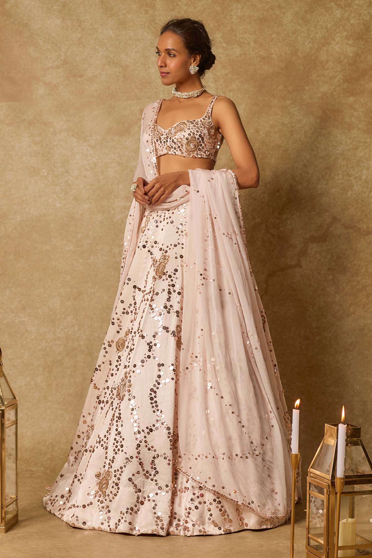 Baby Pink Thread Lehenga Set