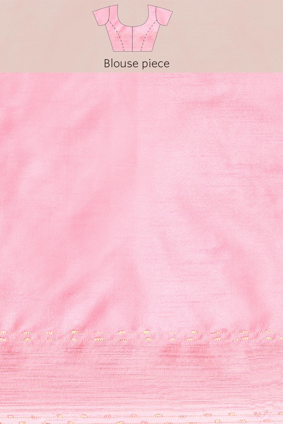 Baby Pink Woven Butti Work Saree
