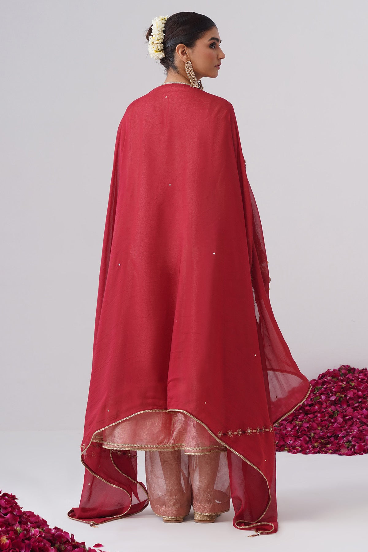 Baby Pink Zardozi Anarkali Set