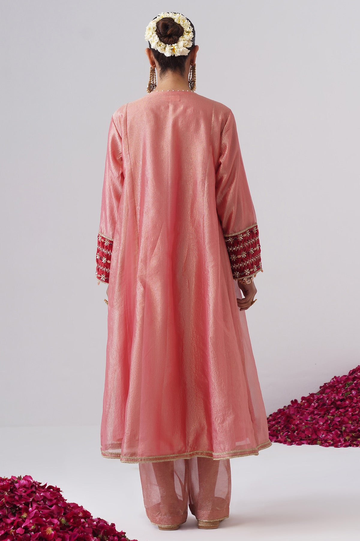 Baby Pink Zardozi Kurta & Pants