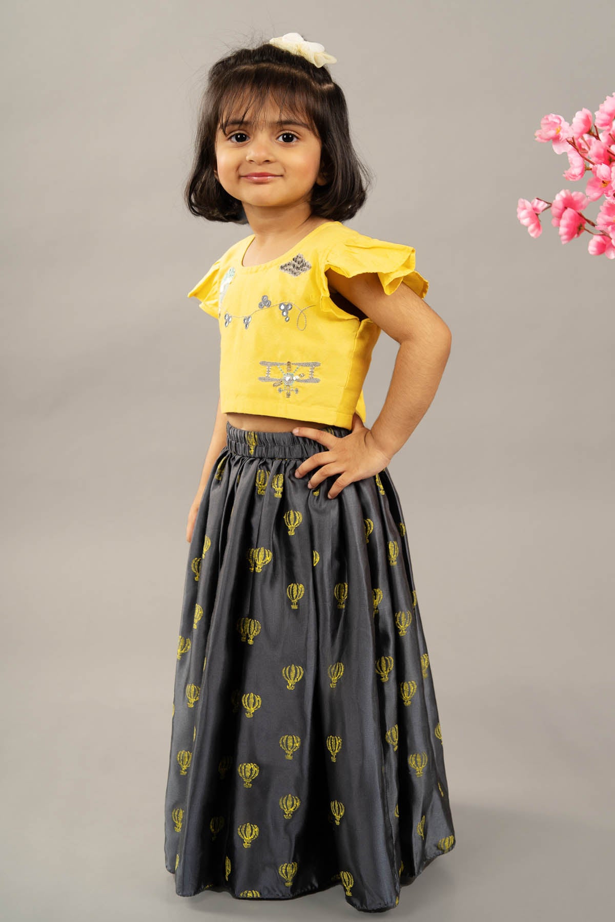 Balloon Printed Ghagara Set