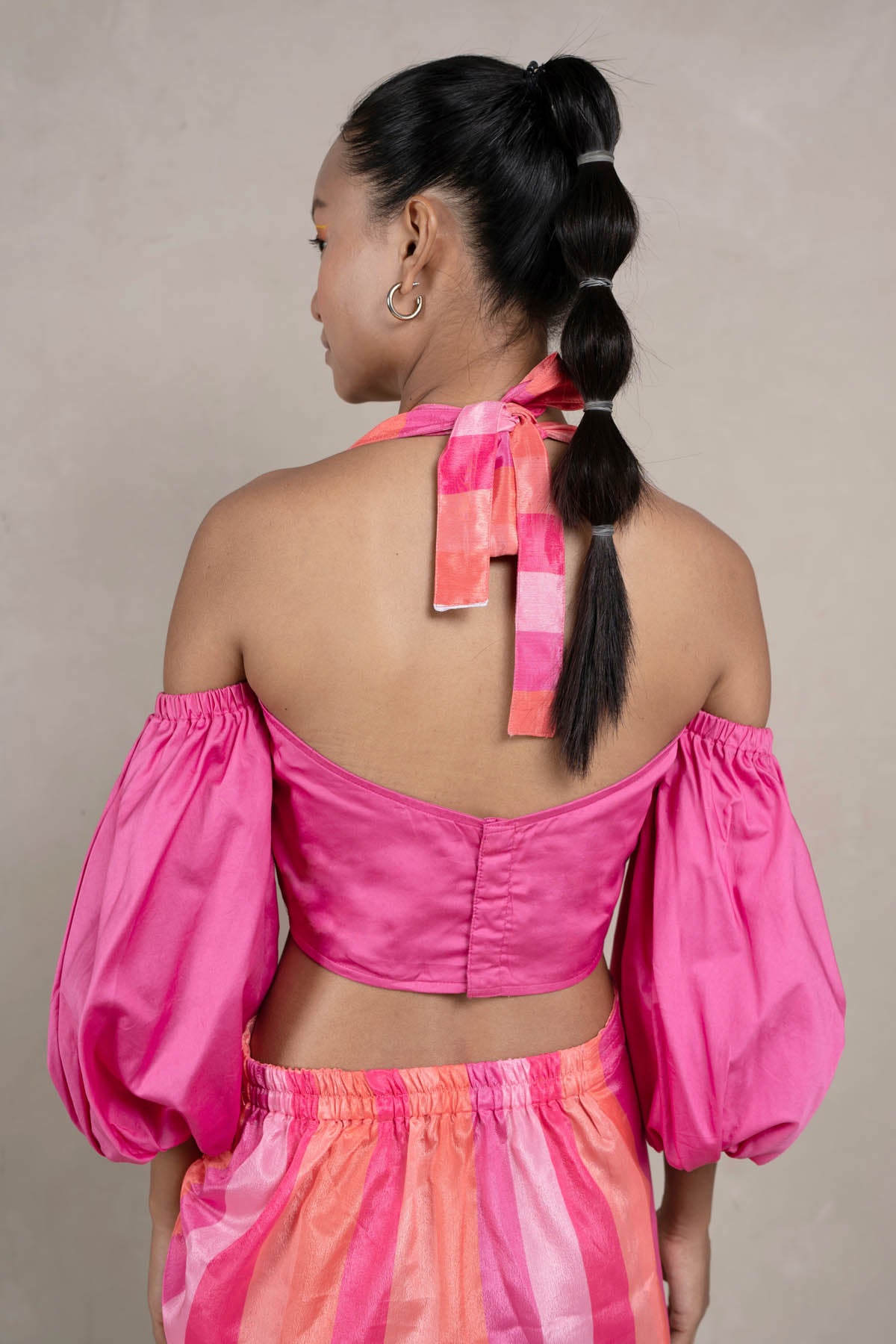 Balloon Sleeve Pink Top