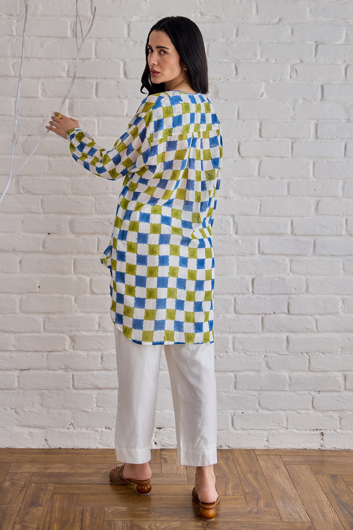 Balloon Sleeves Multicolor Shirt