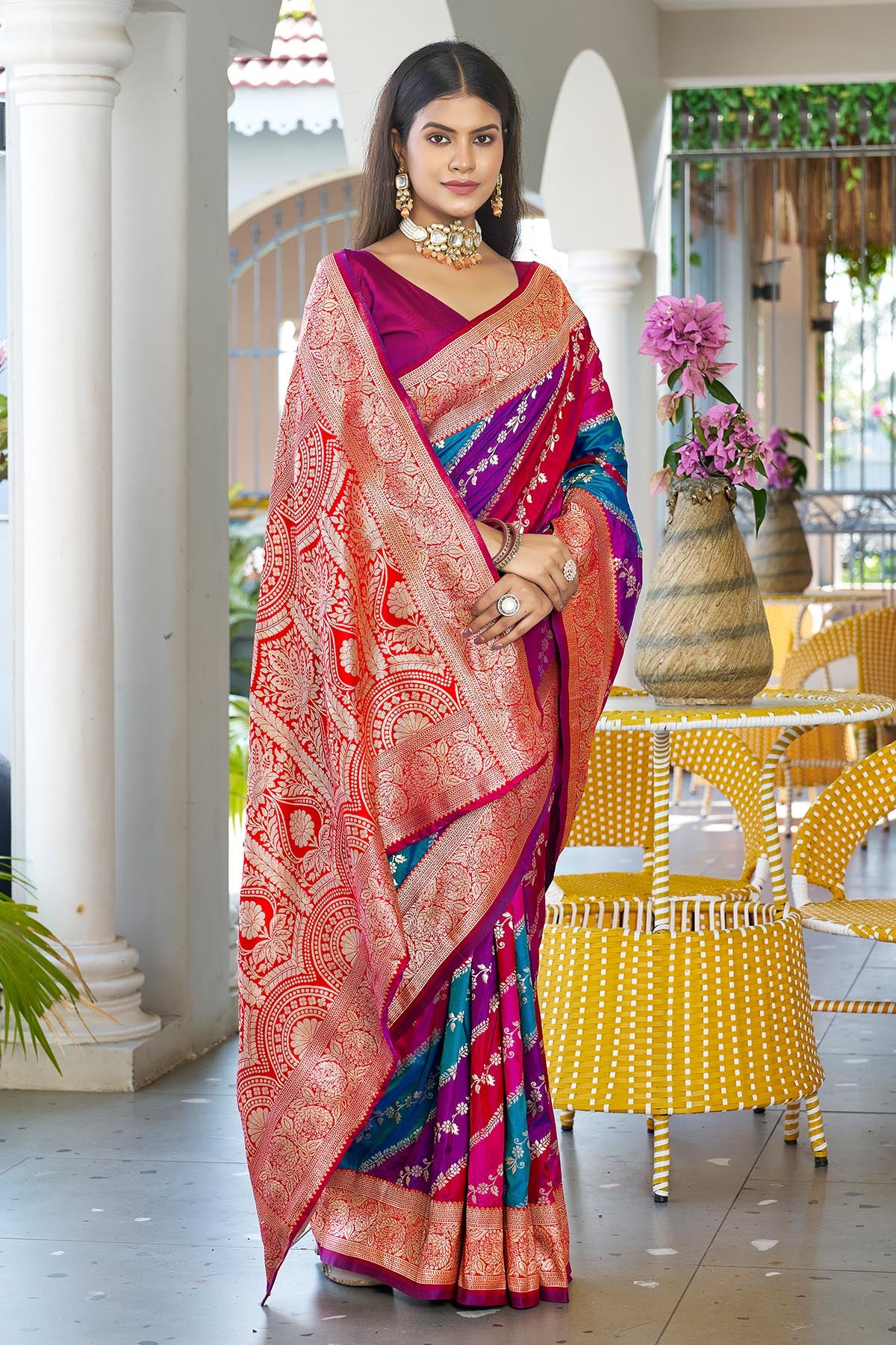 Banarasi Silk Zari Pink Saree