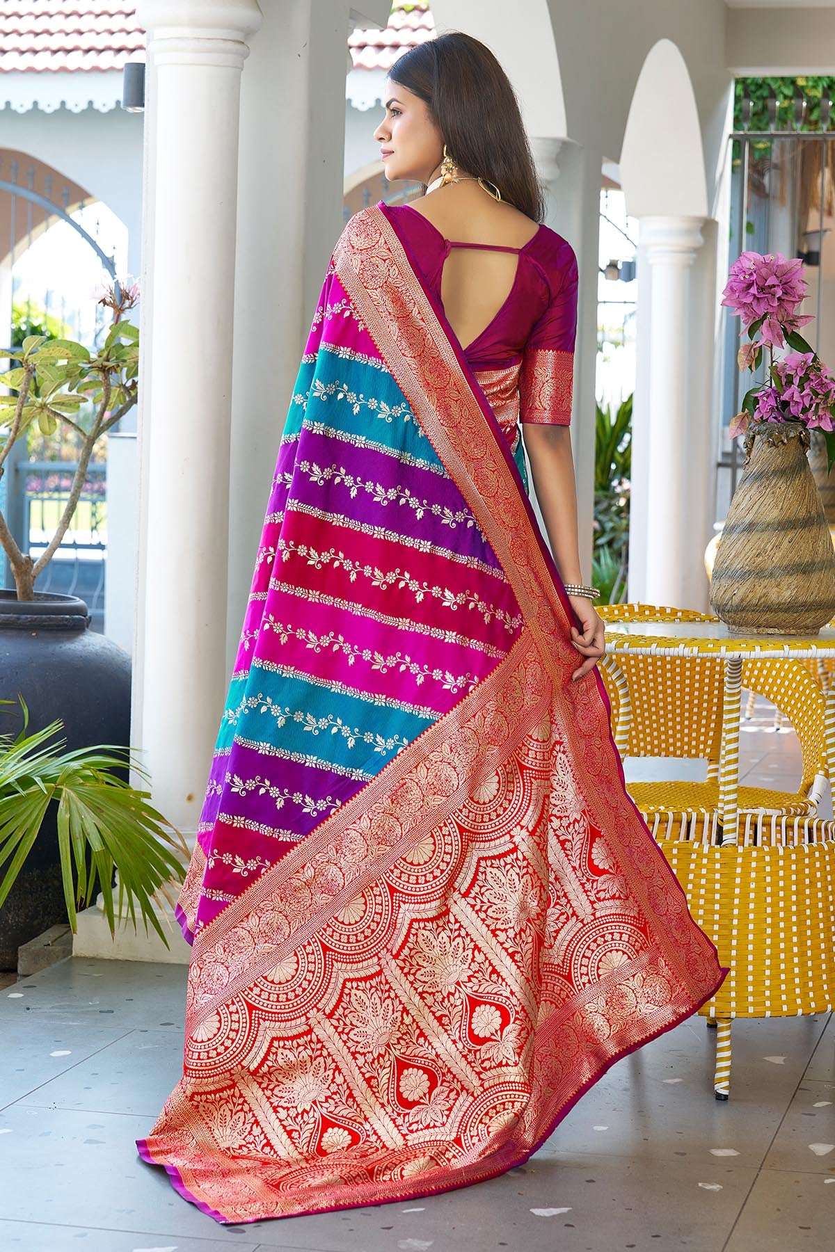 Banarasi Silk Zari Pink Saree