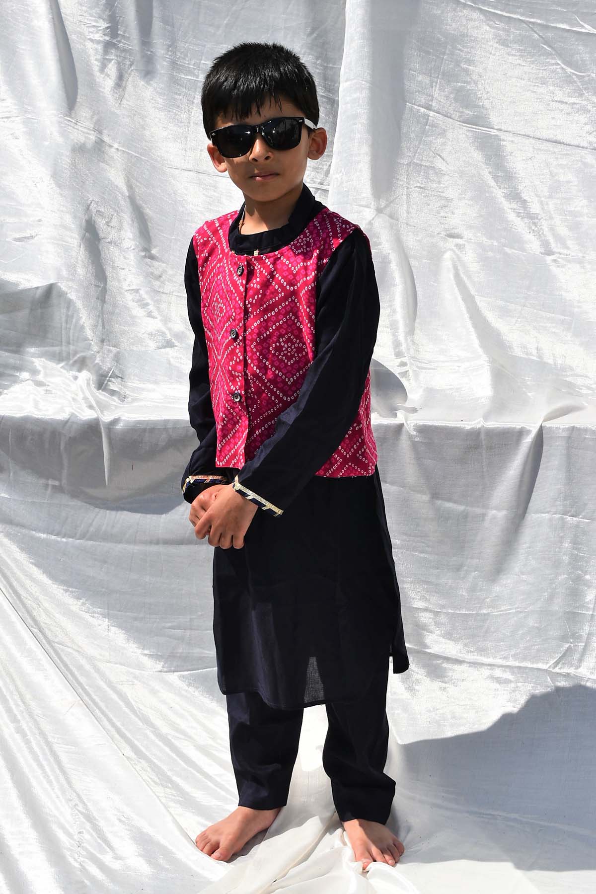 Bandhani Jacket & Kurta Set