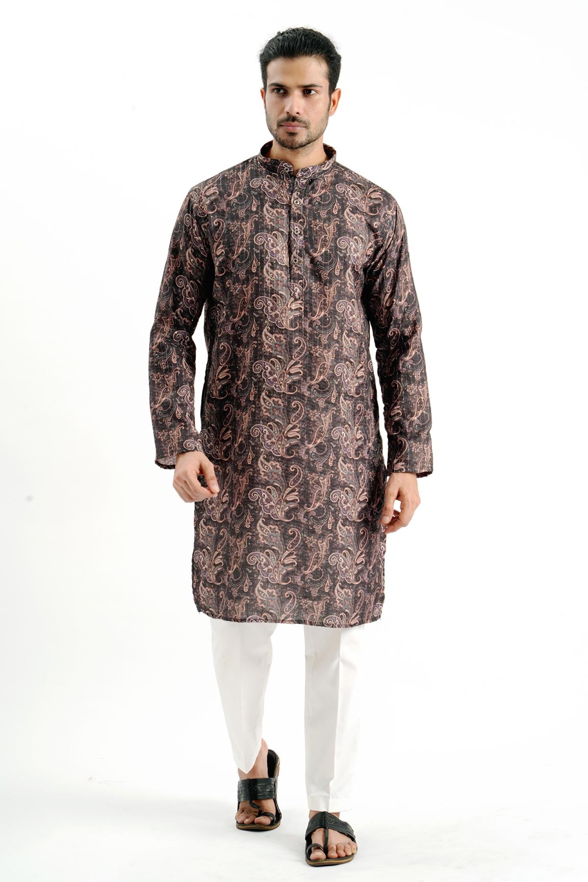 Bandhani Printed Black Kurta