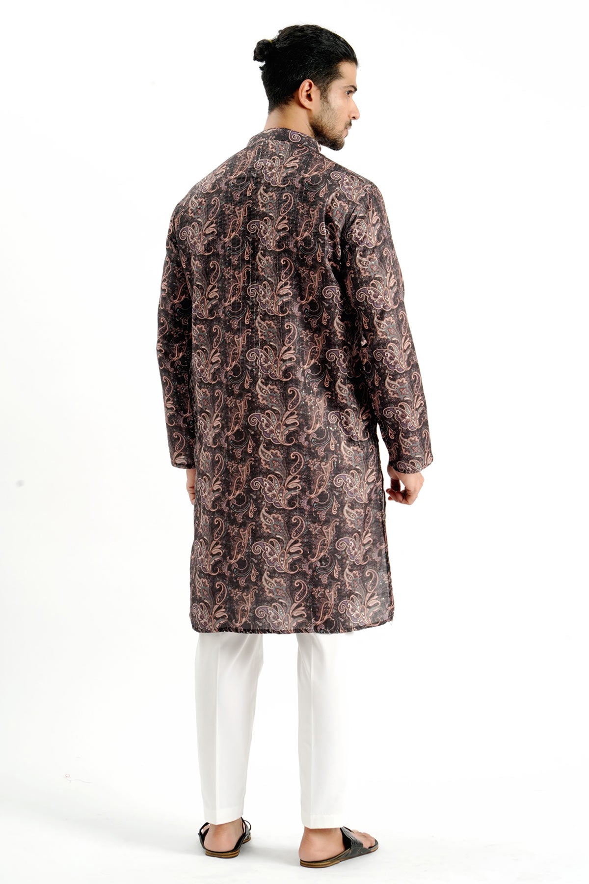 Bandhani Printed Black Kurta
