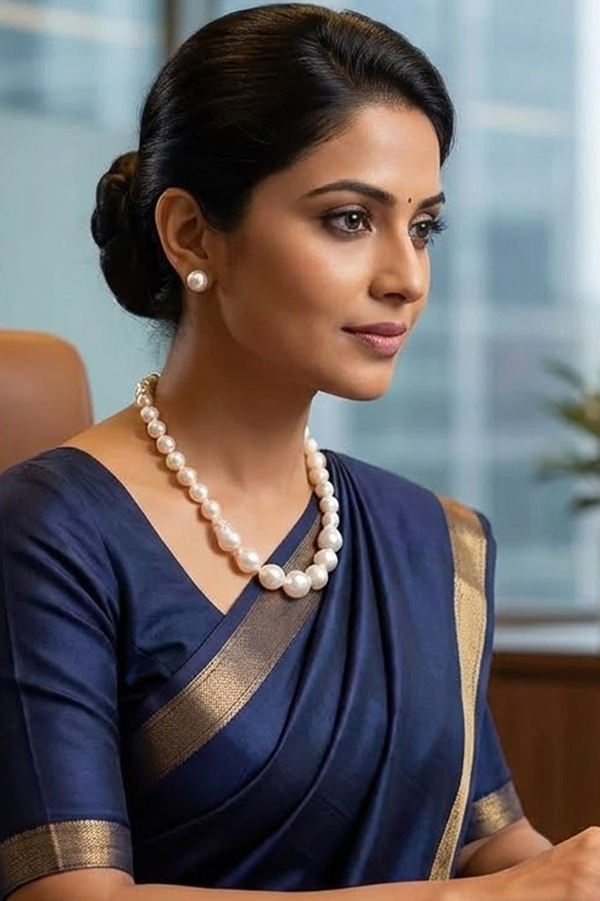 Buy Baroque Pearl White Necklace for women by J Pearls online available at scrollnshops