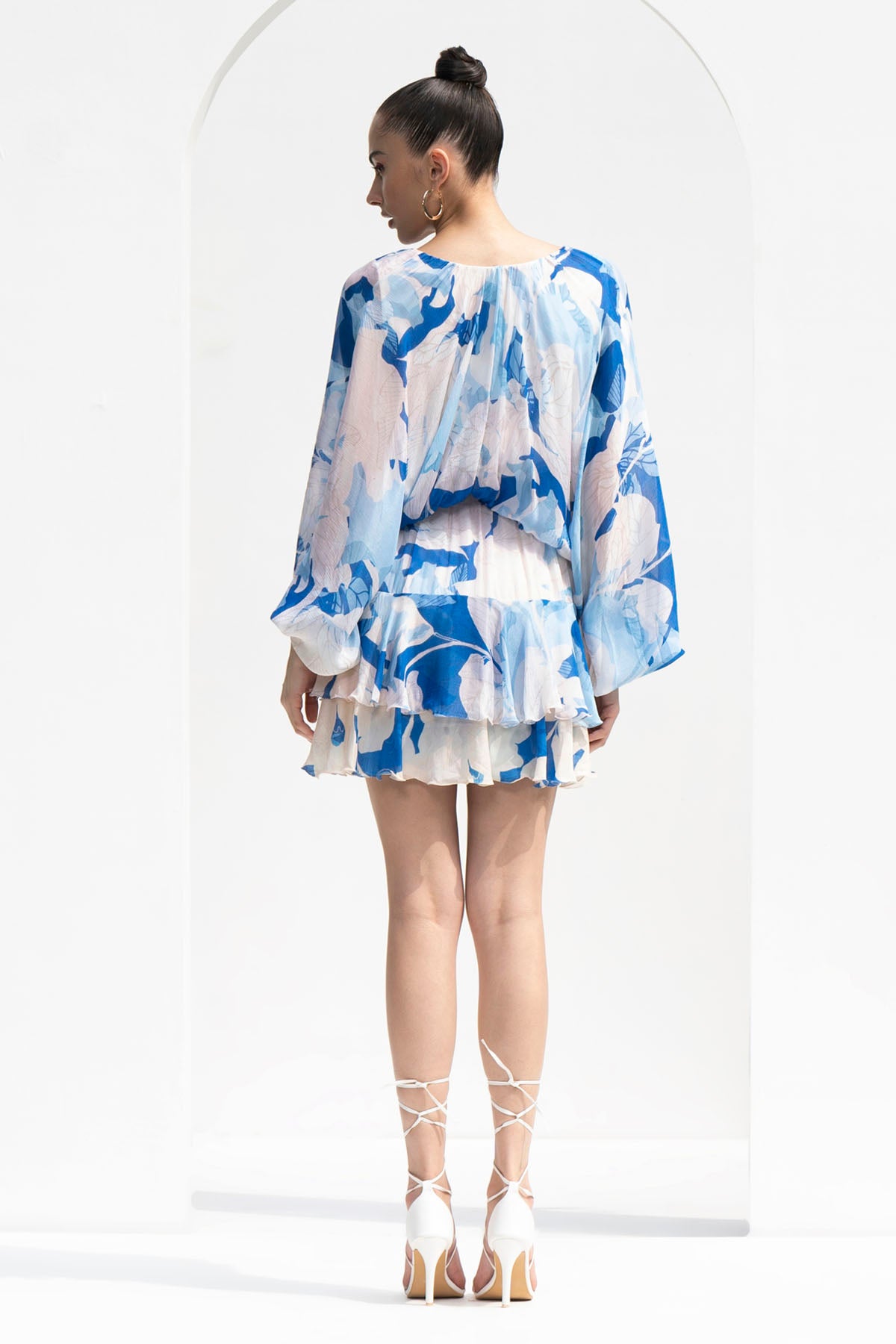 Batwing Sleeves Short Dress