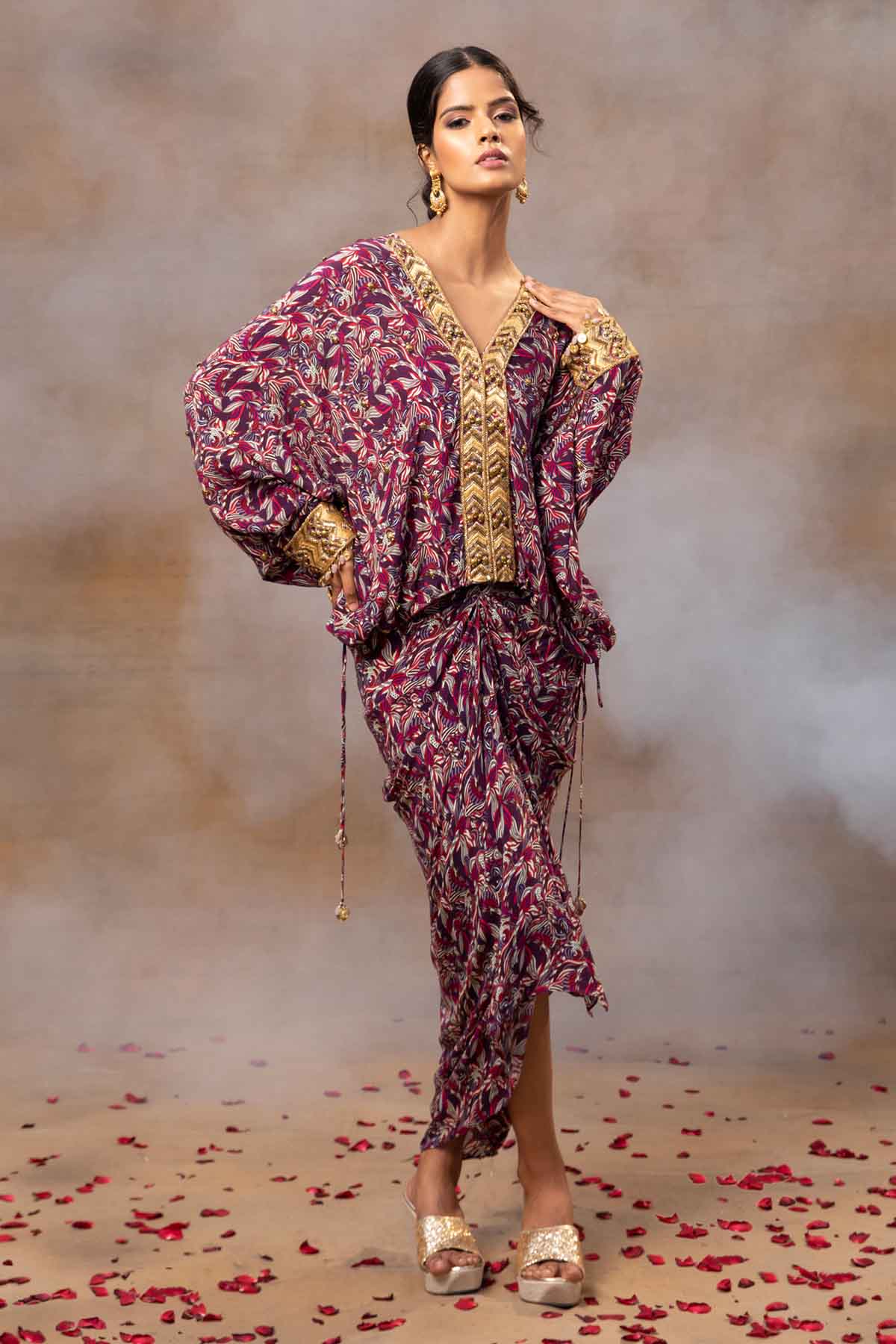 Batwing Top & Skirt Set