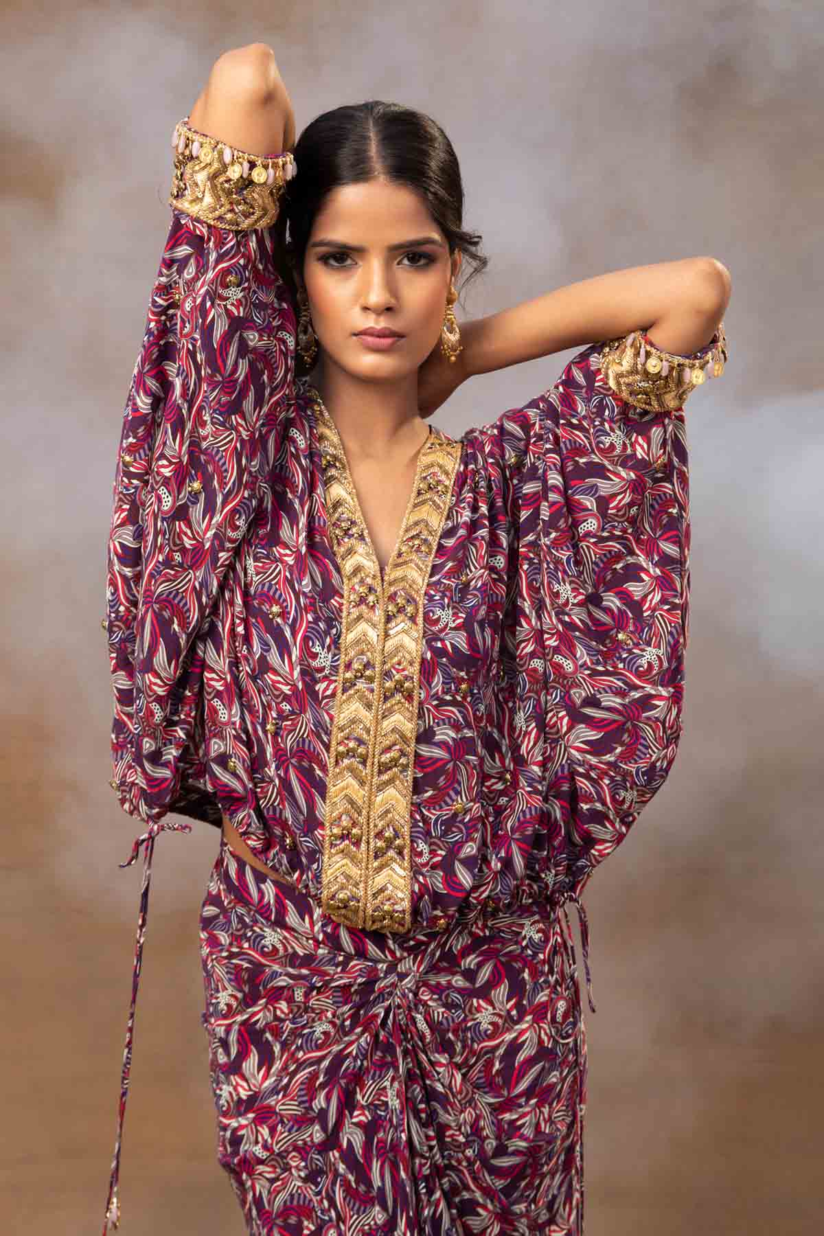 Batwing Top & Skirt Set