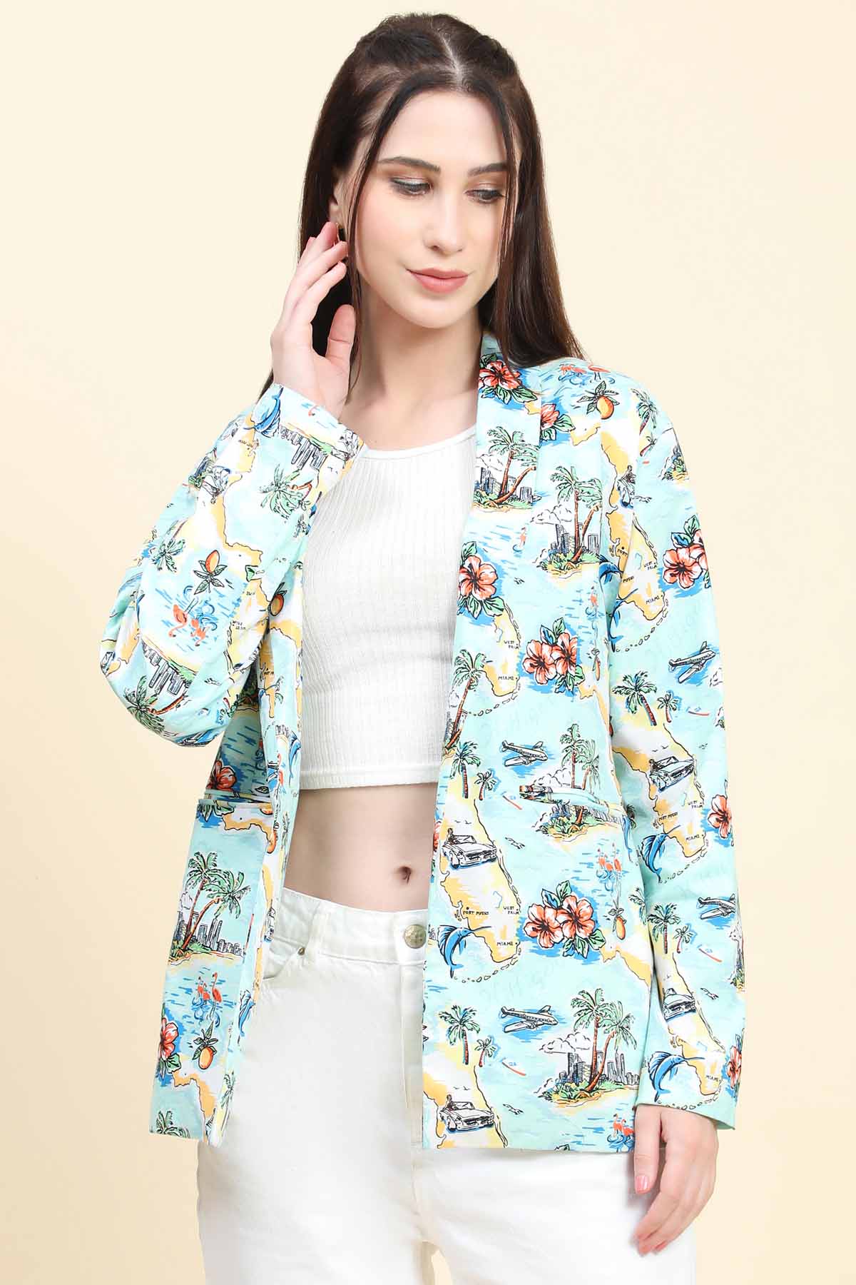 Beach Printed Coat
